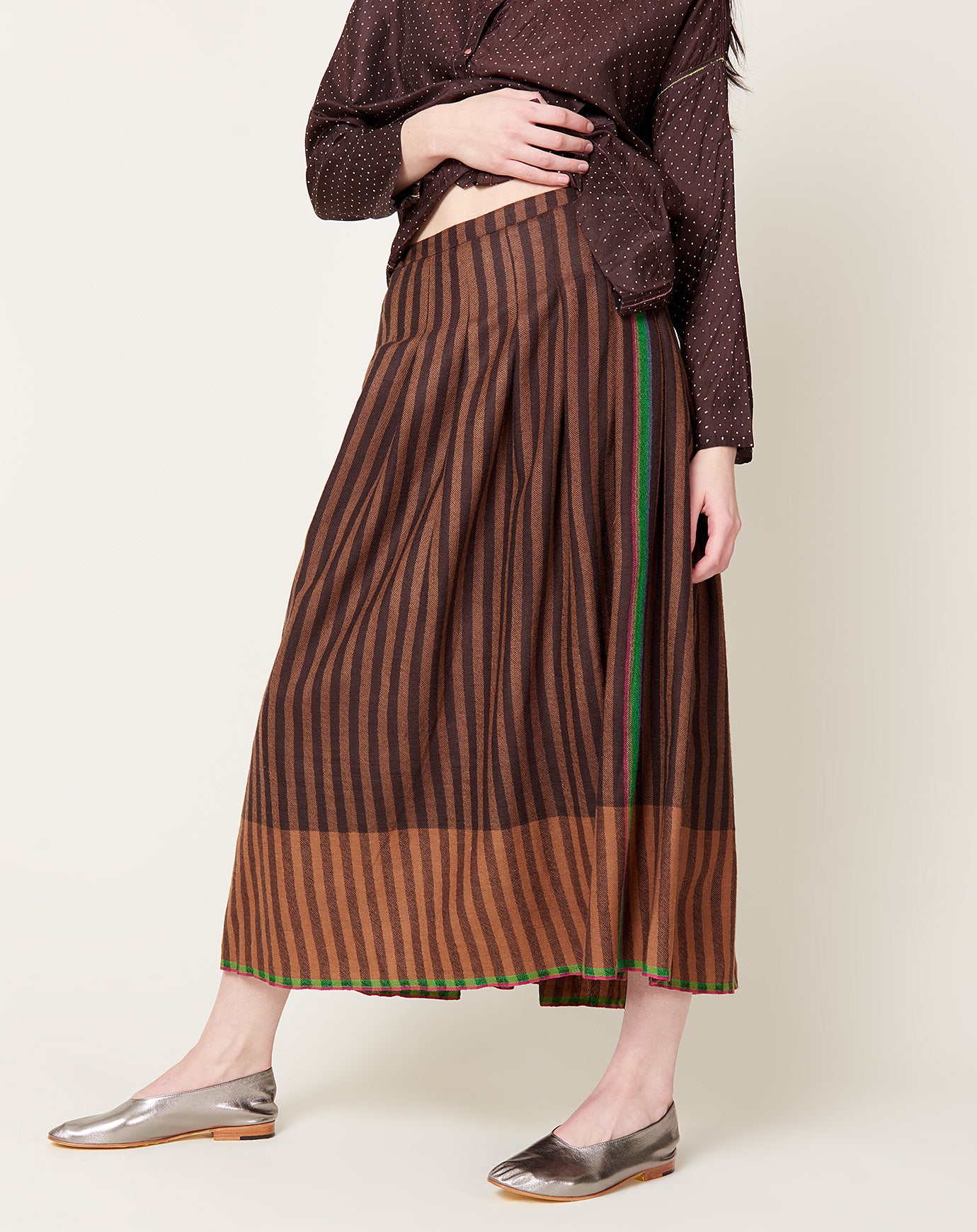 Injiri Nilgiri 99 Striped Skirt