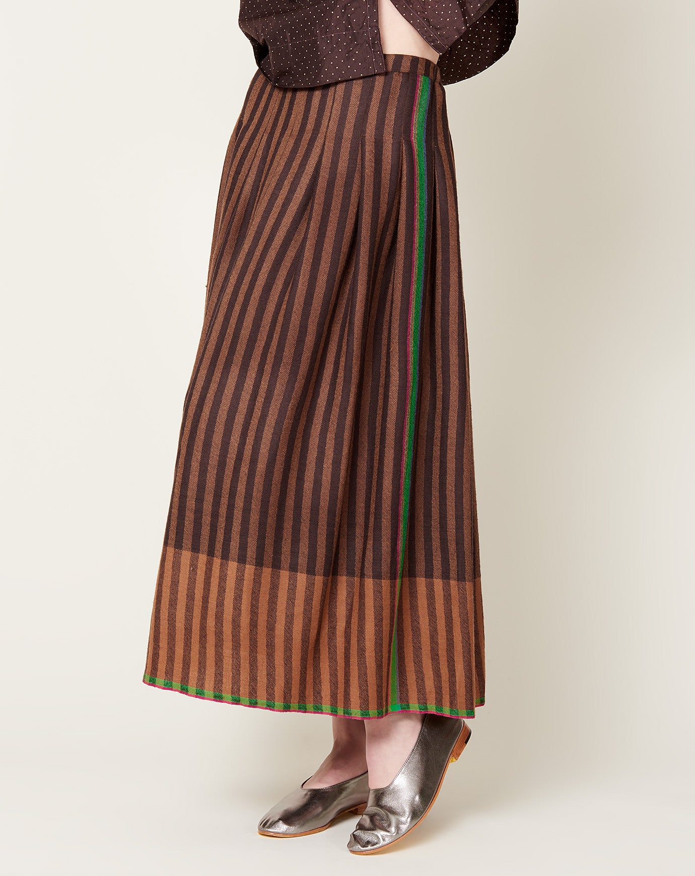 Injiri Nilgiri 99 Striped Skirt