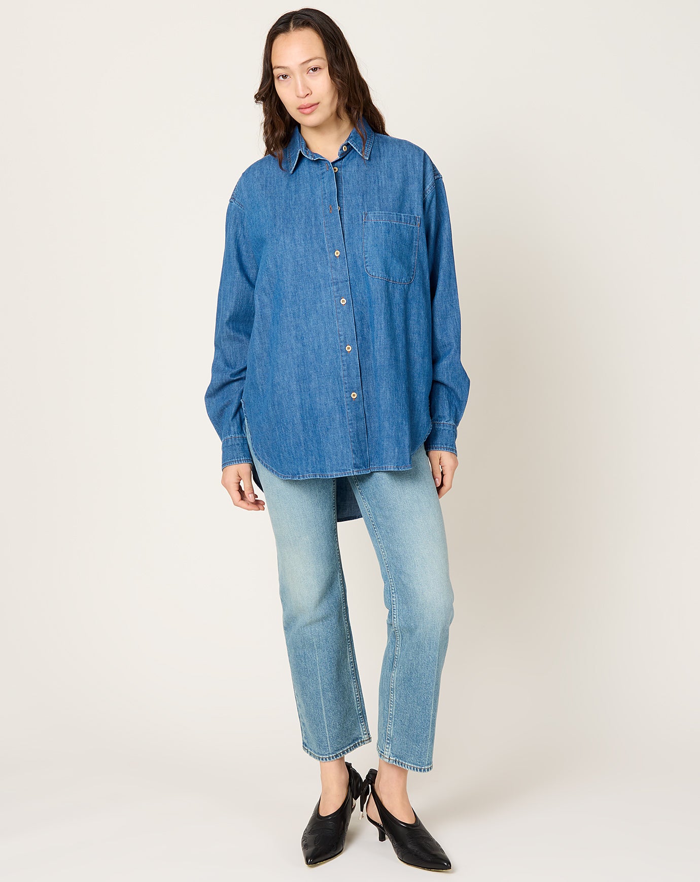 Jamie Haller Essential Shirt in Farrah Indigo