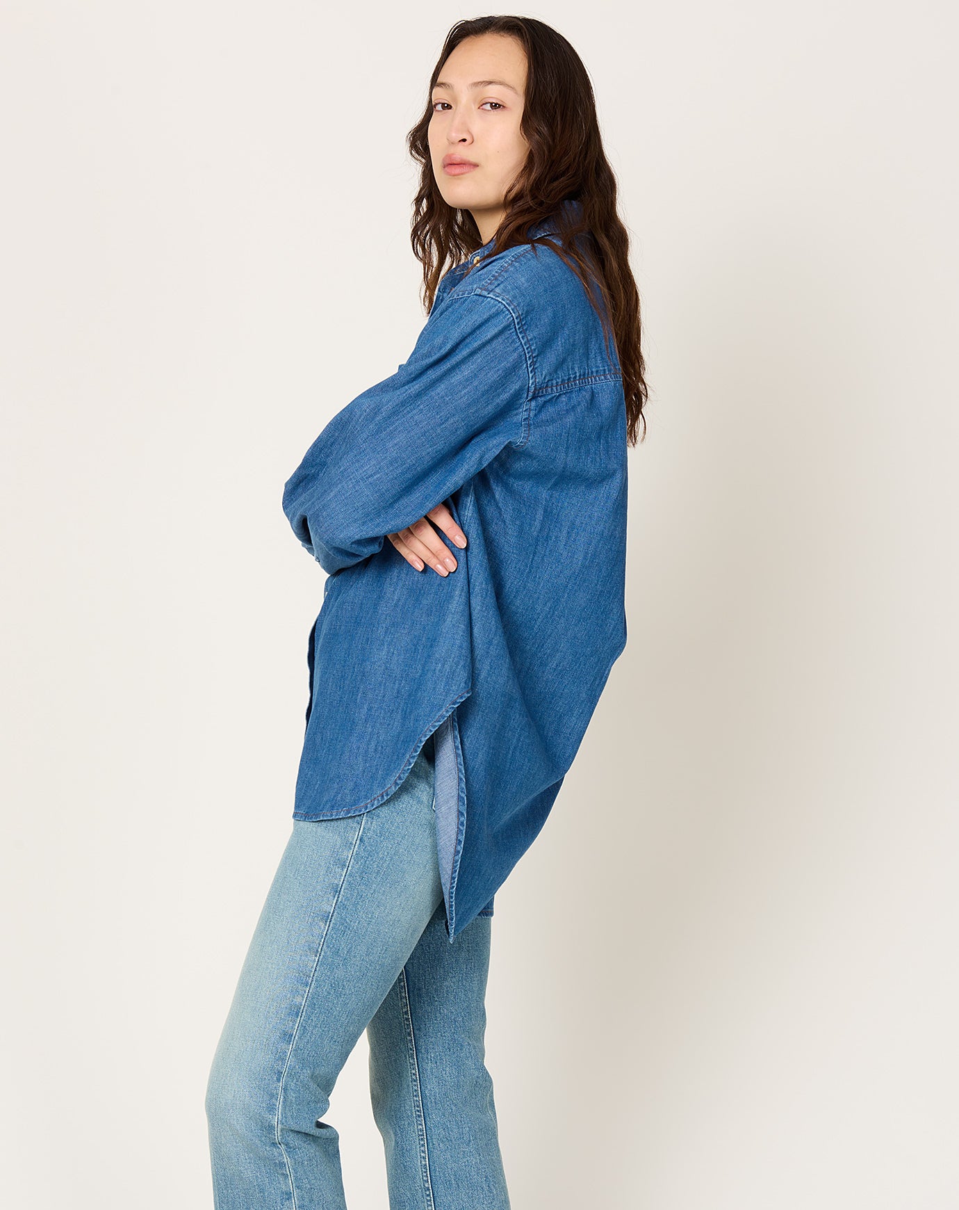 Jamie Haller Essential Shirt in Farrah Indigo