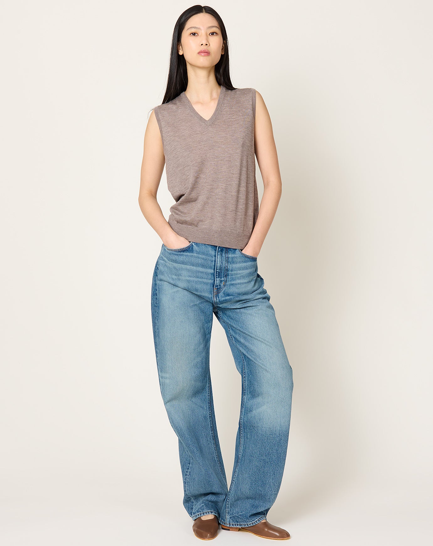 Jamie Haller Fan Jean in Borrego Indigo