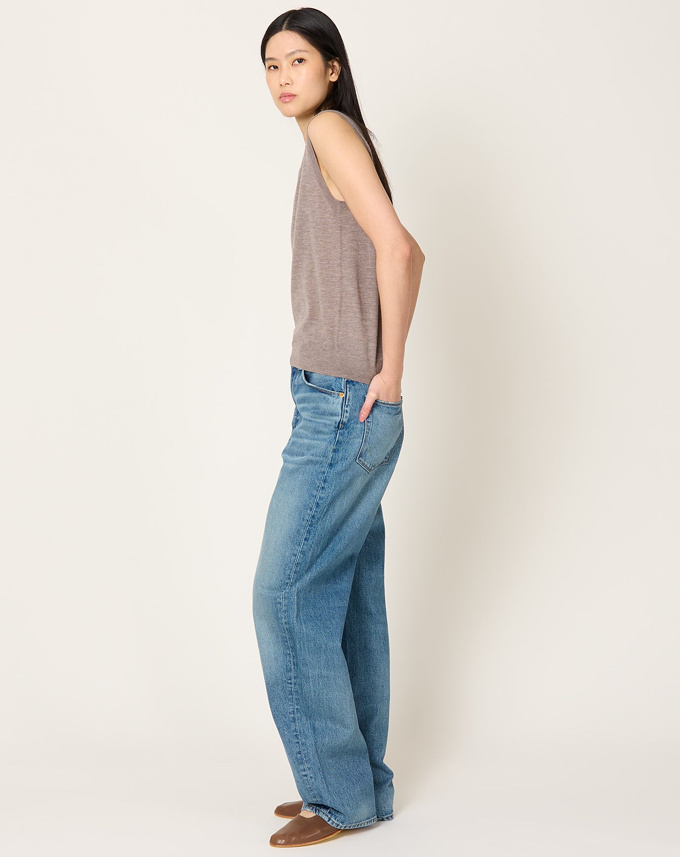 Jamie Haller Fan Jean in Borrego Indigo