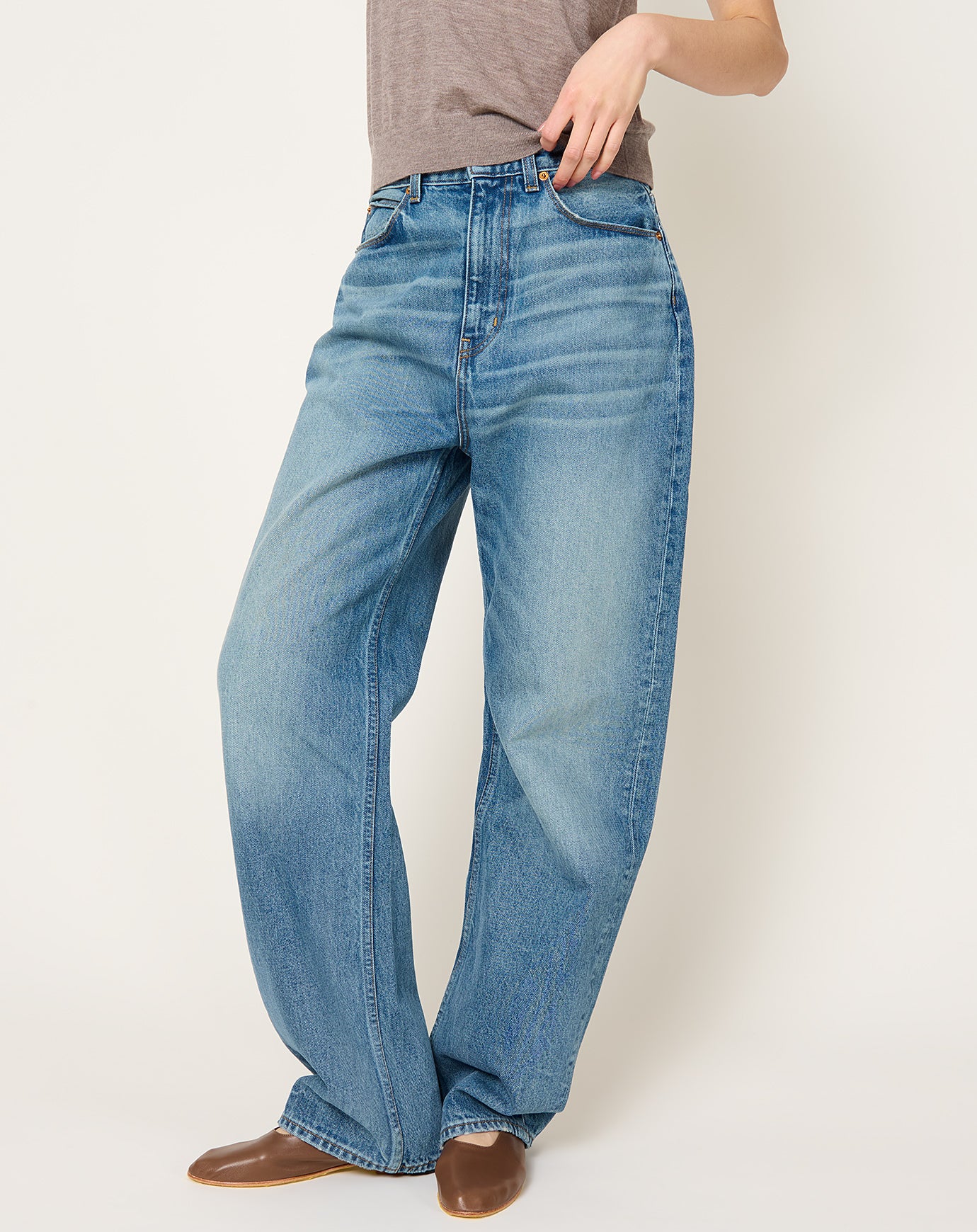 Jamie Haller Fan Jean in Borrego Indigo