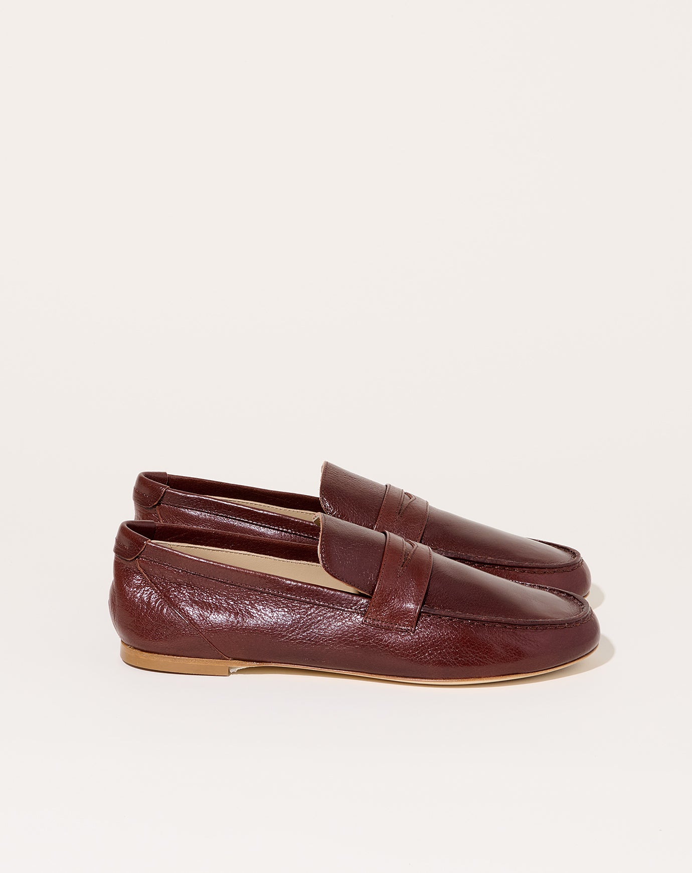 Jamie Haller Penny Loafer in Bright Burgundy