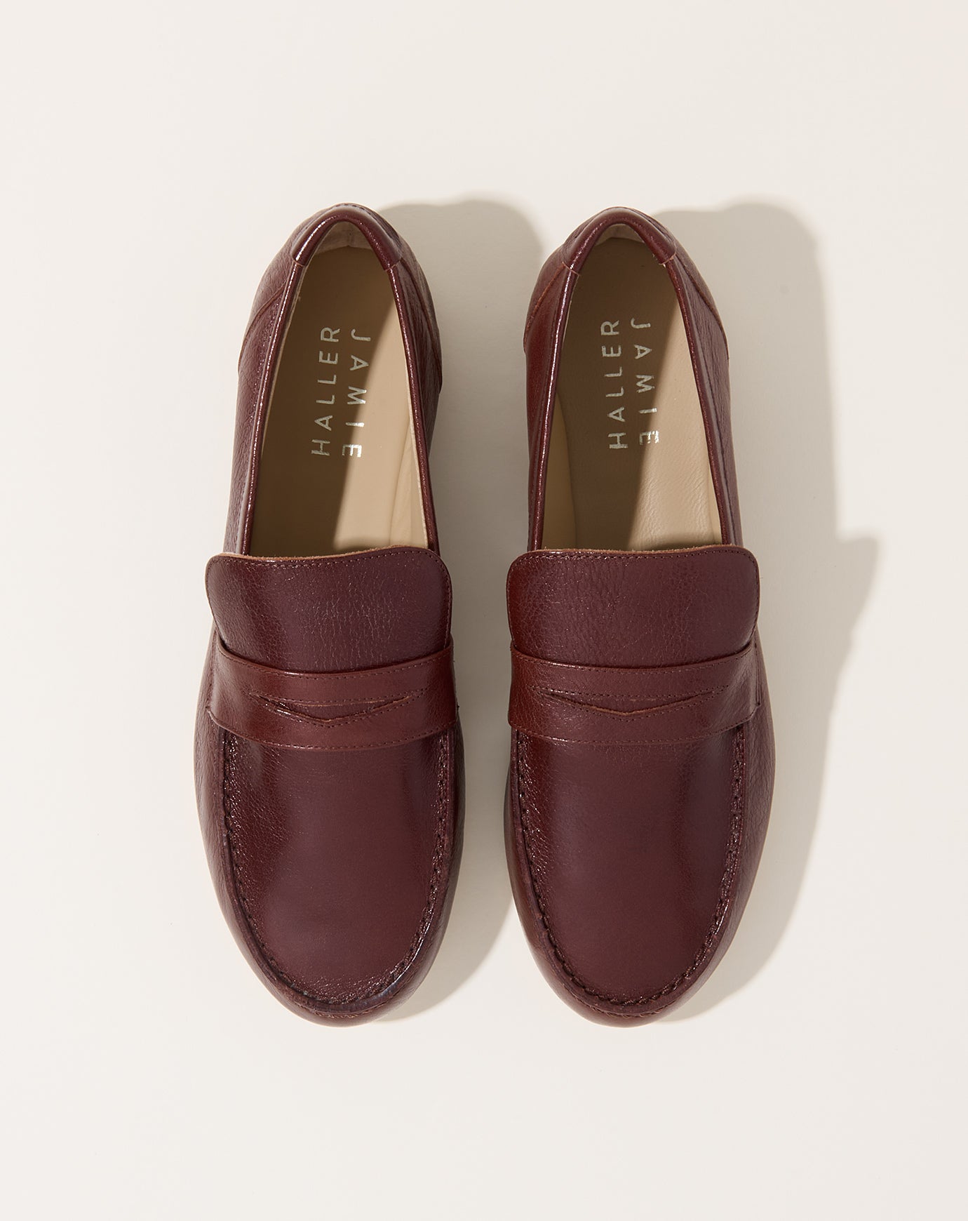 Jamie Haller Penny Loafer in Bright Burgundy