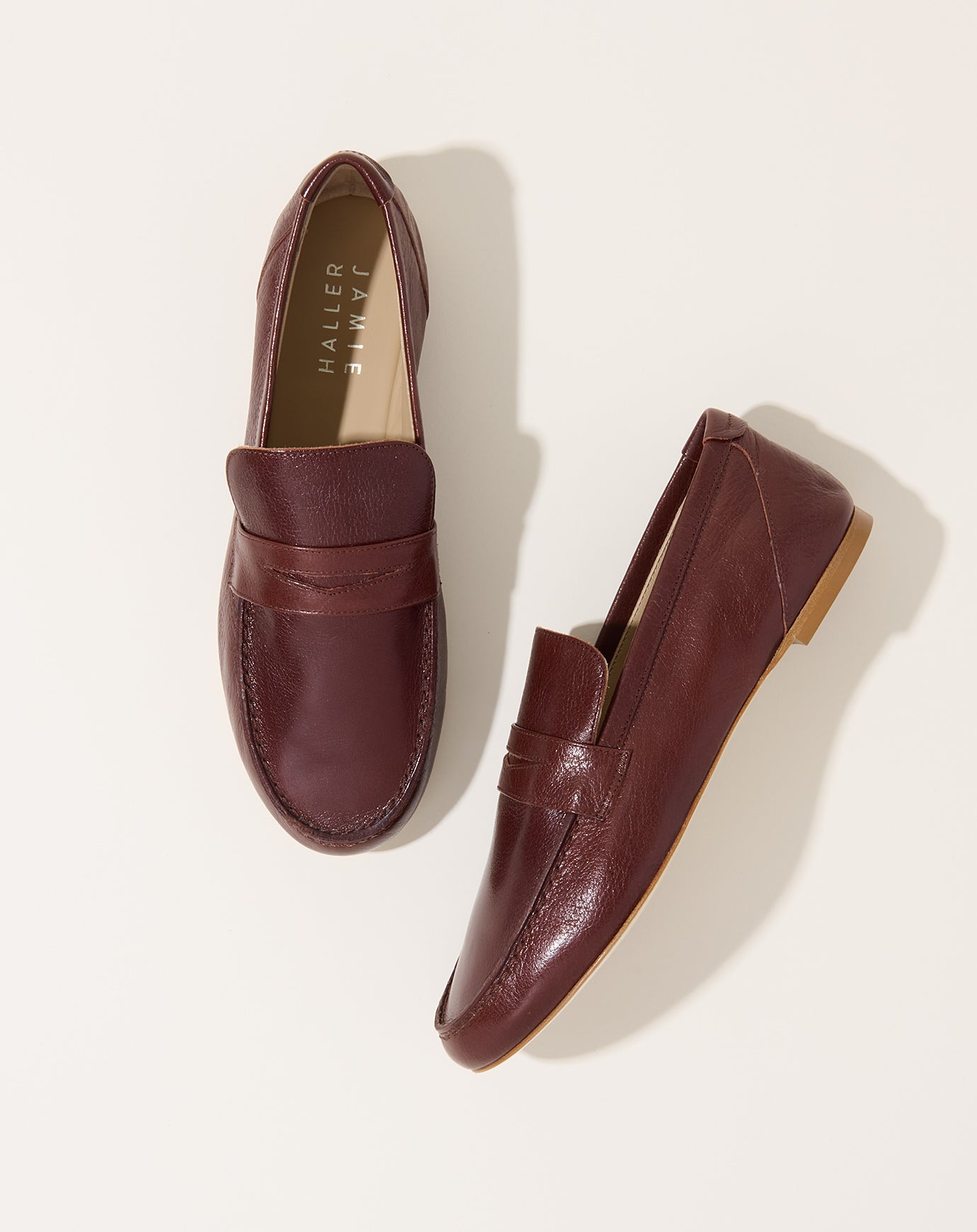 Jamie Haller Penny Loafer in Bright Burgundy