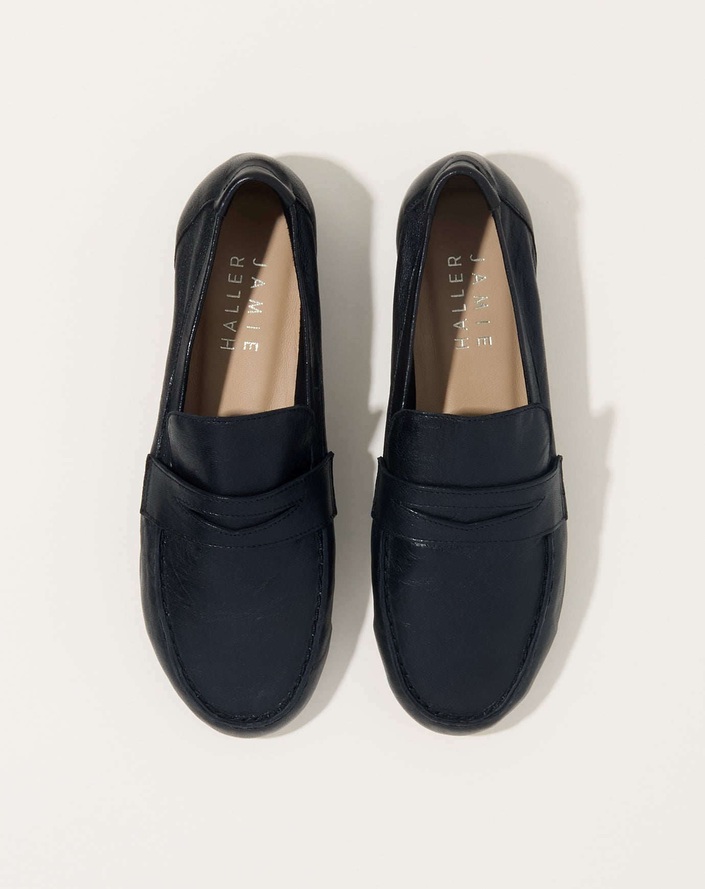 Jamie Haller Unlined Penny Loafer in Nero