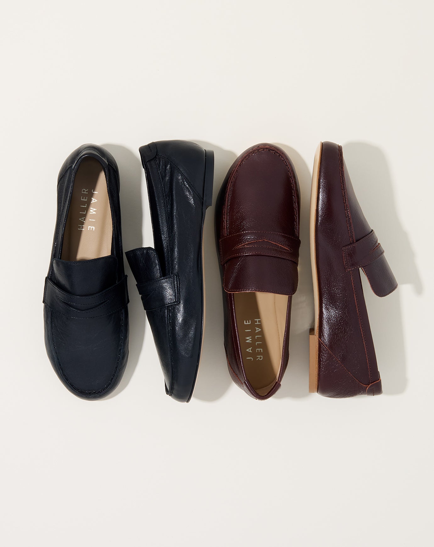 Jamie Haller Unlined Penny Loafer in Nero