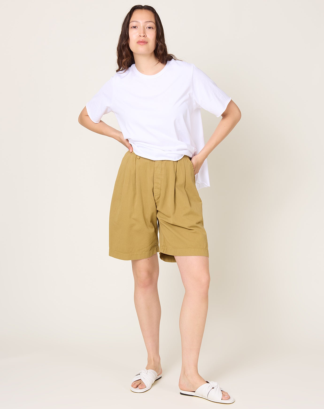 Jamie Haller Pleat Short in Tan