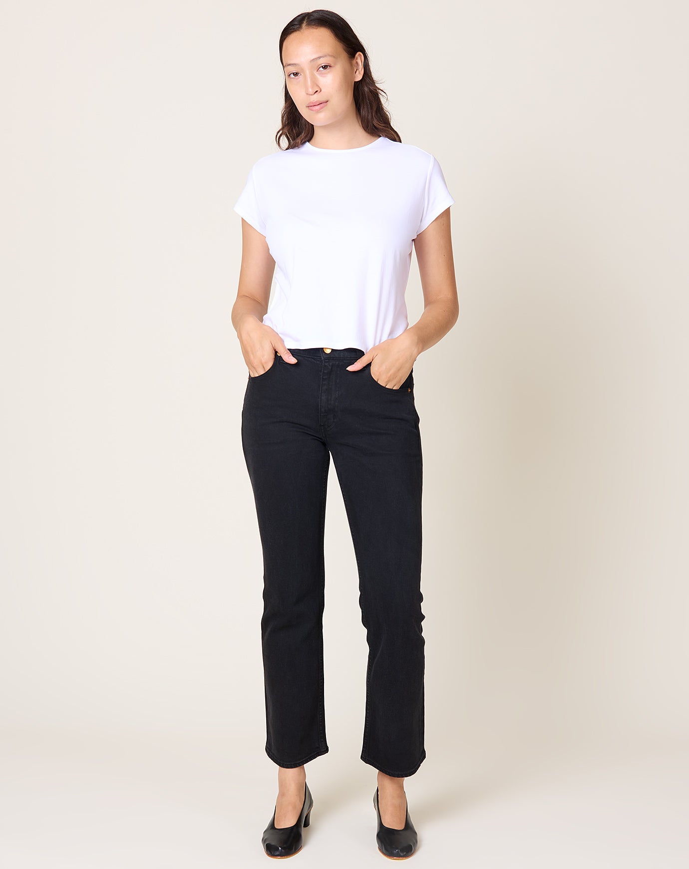 Jamie Haller Rooney Mid in Washed Black