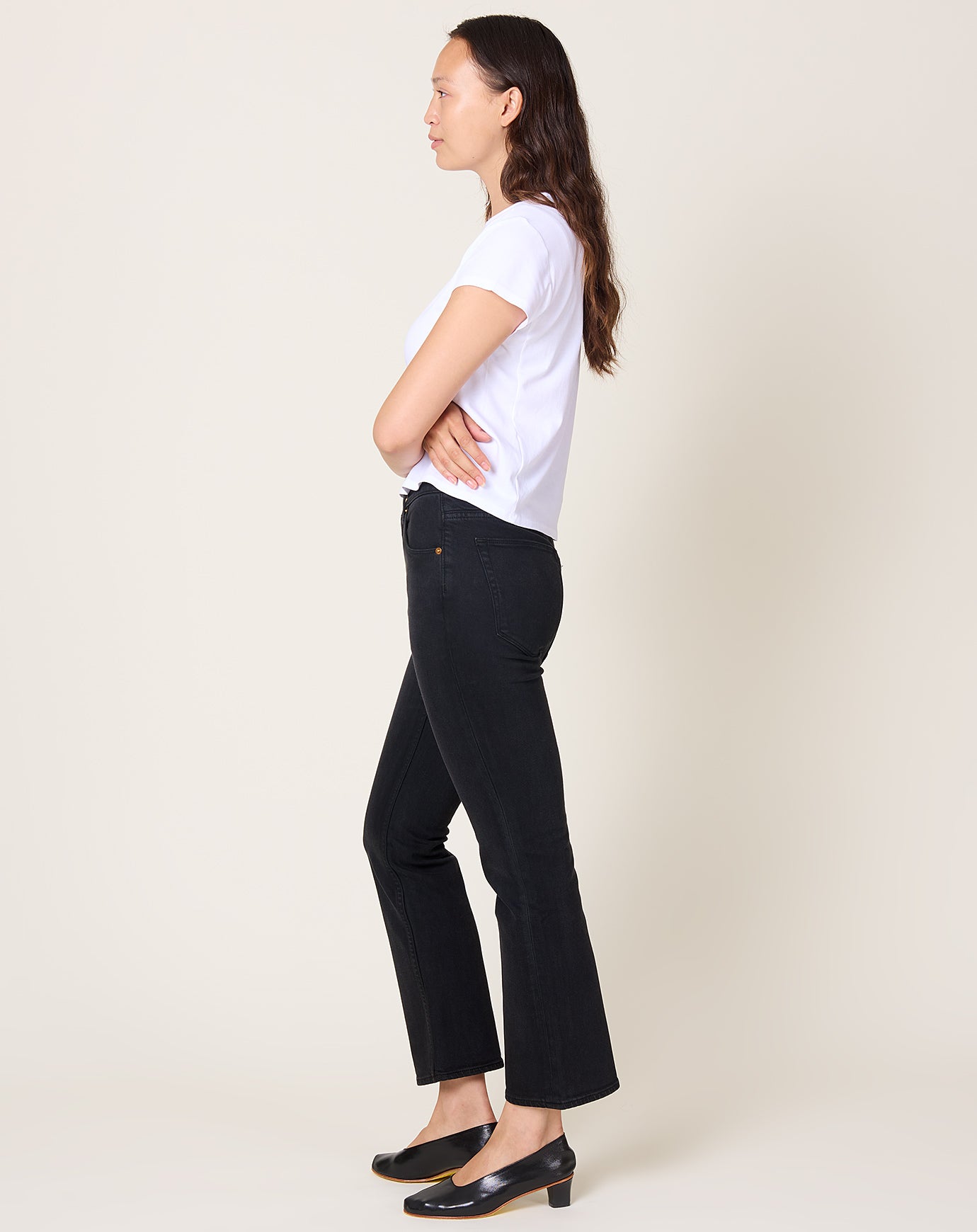 Jamie Haller Rooney Mid in Washed Black