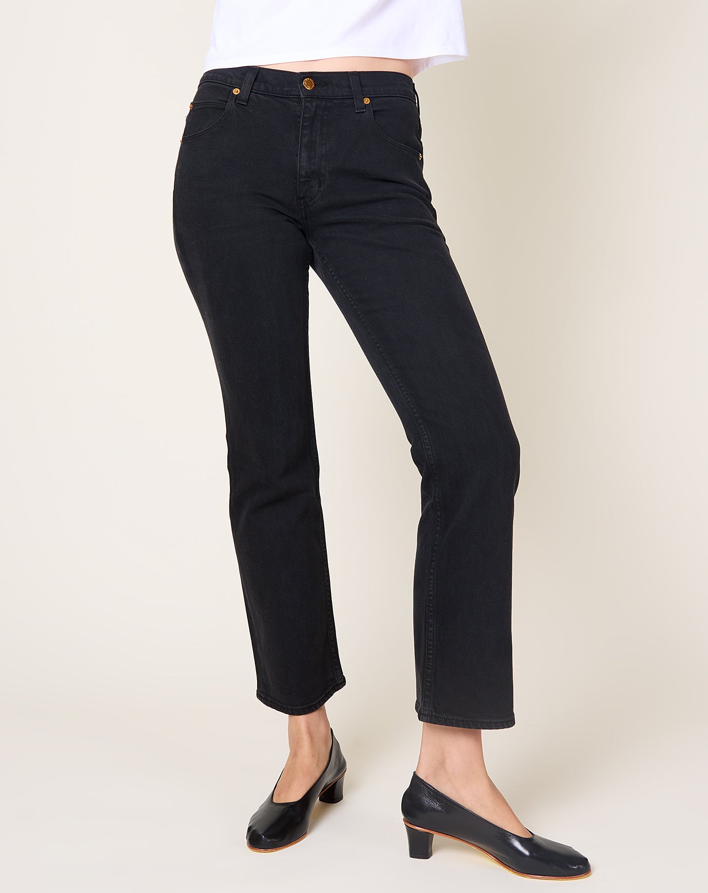 Jamie Haller Rooney Mid in Washed Black