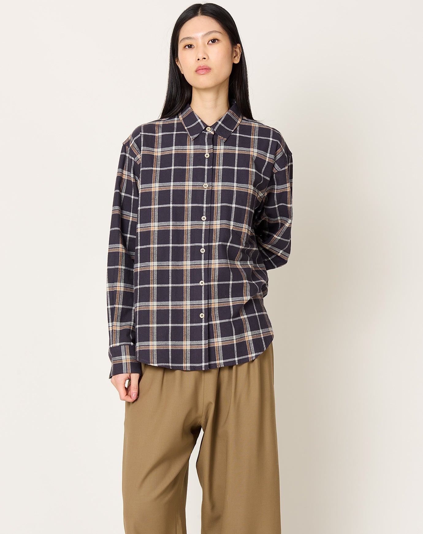 Jamie Haller Weekend Shirt in Charcoal Plaid