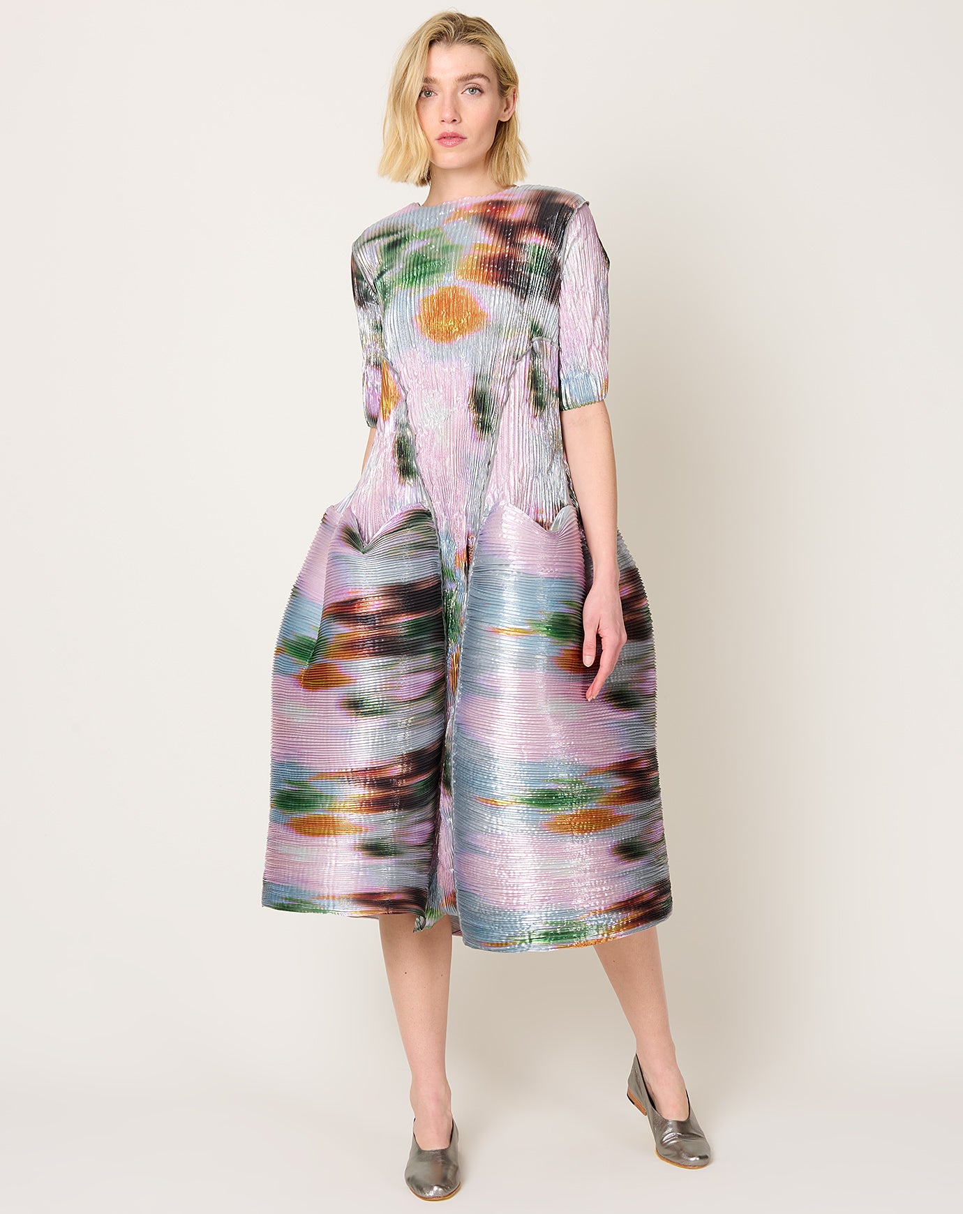 Julia Heuer Uma Dress in Metallic Maris