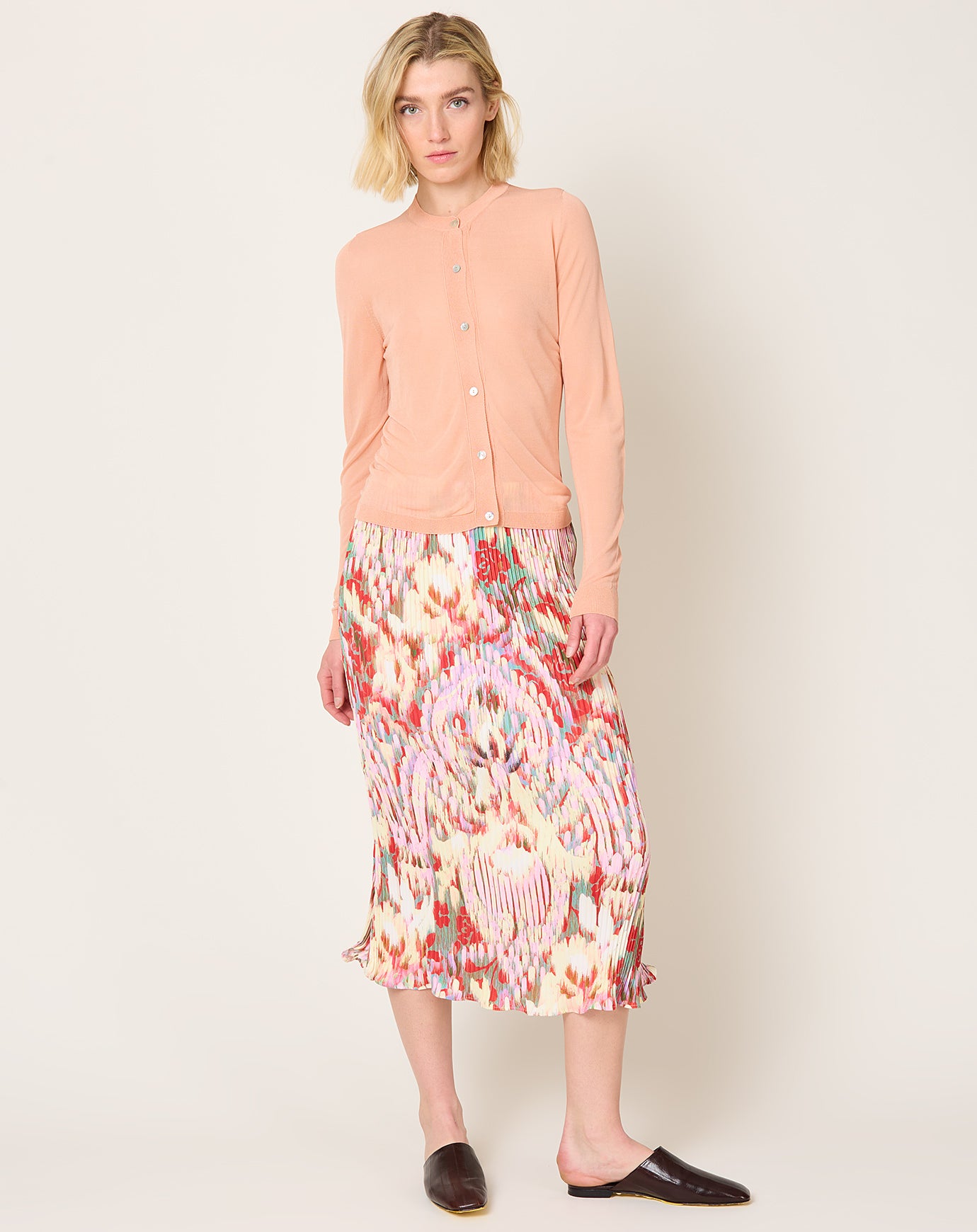 Julia Heuer Milla Pleated Skirt in Jim