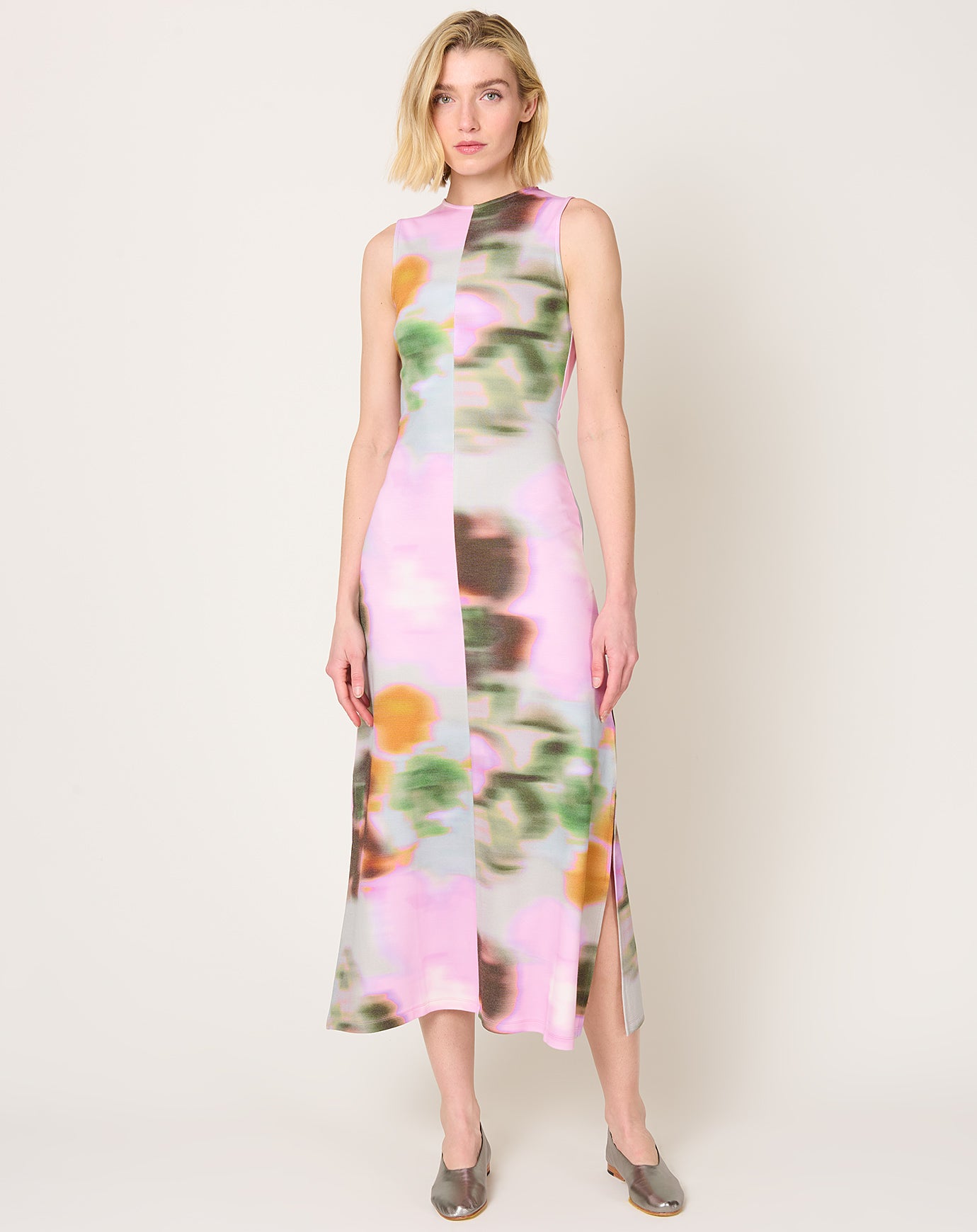 high low jersey dress Regenerated Jersey Draped Dress (WDR243-RJER0015-BLACK)