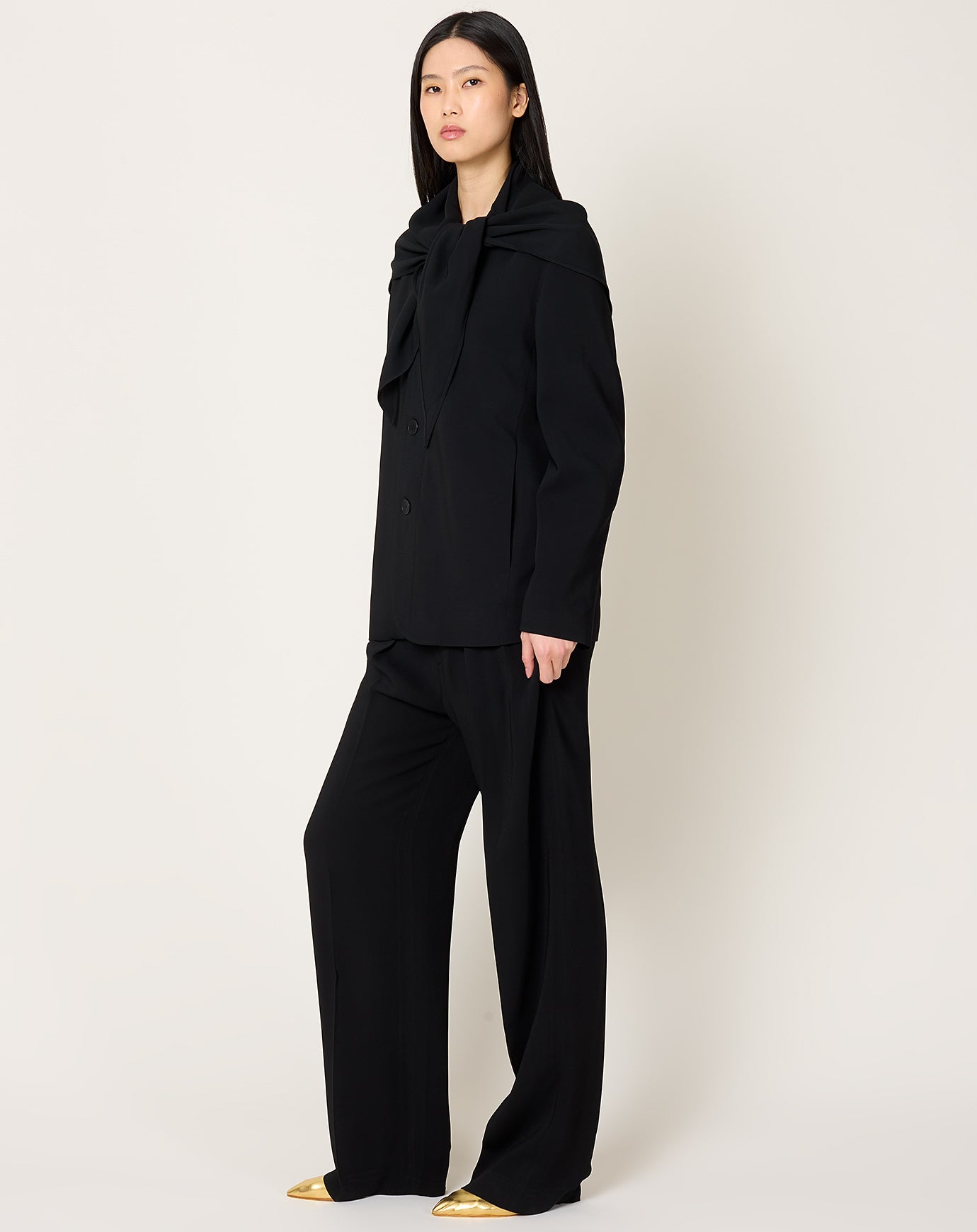 Kallmeyer Jamie Scarf Blazer in Black