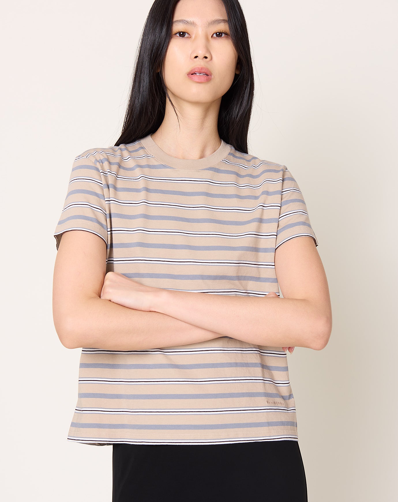 Kallmeyer Kenzie T-Shirt in Almond Stripe