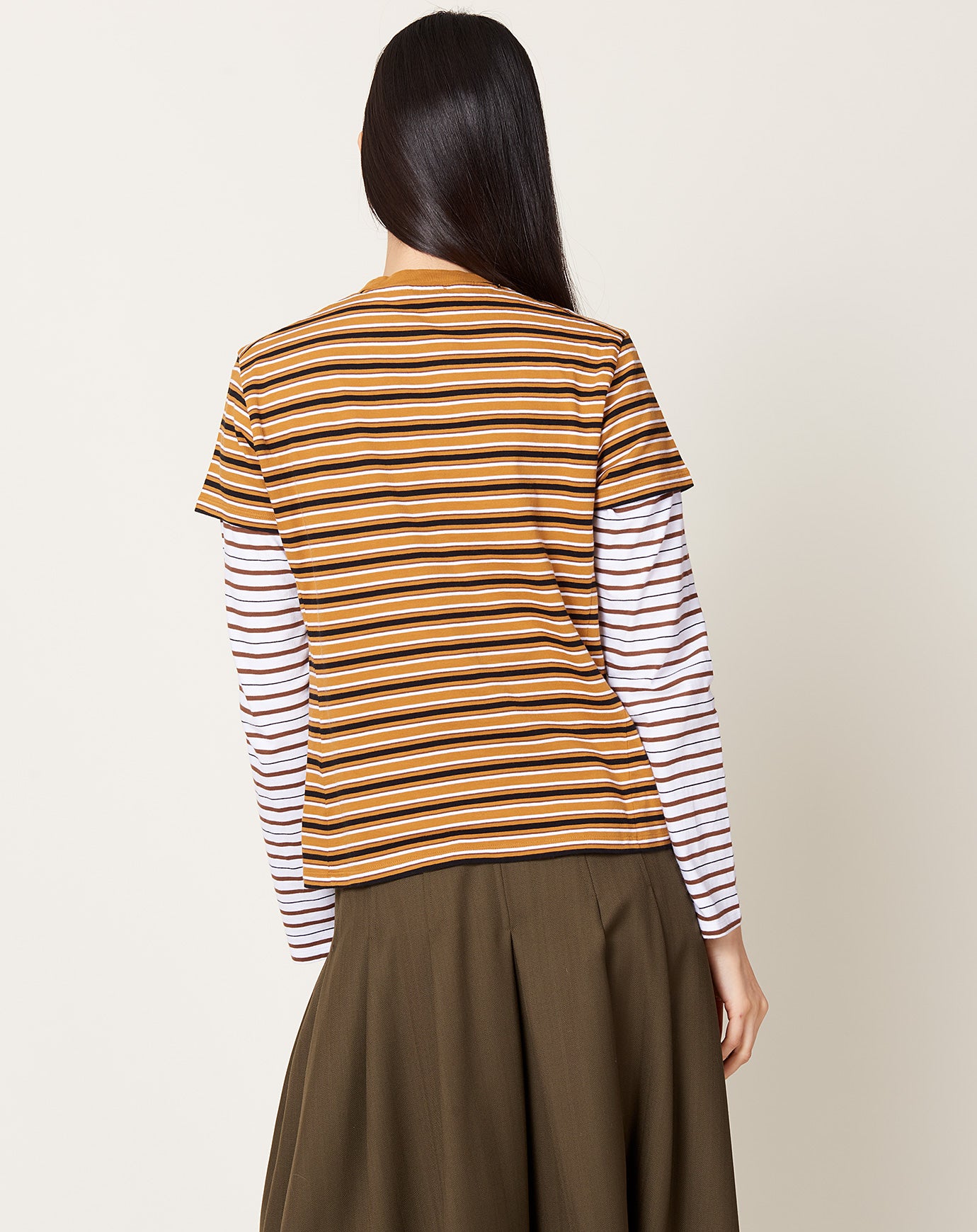 Kallmeyer Kenzie T-Shirt in Gold Multi Stripe