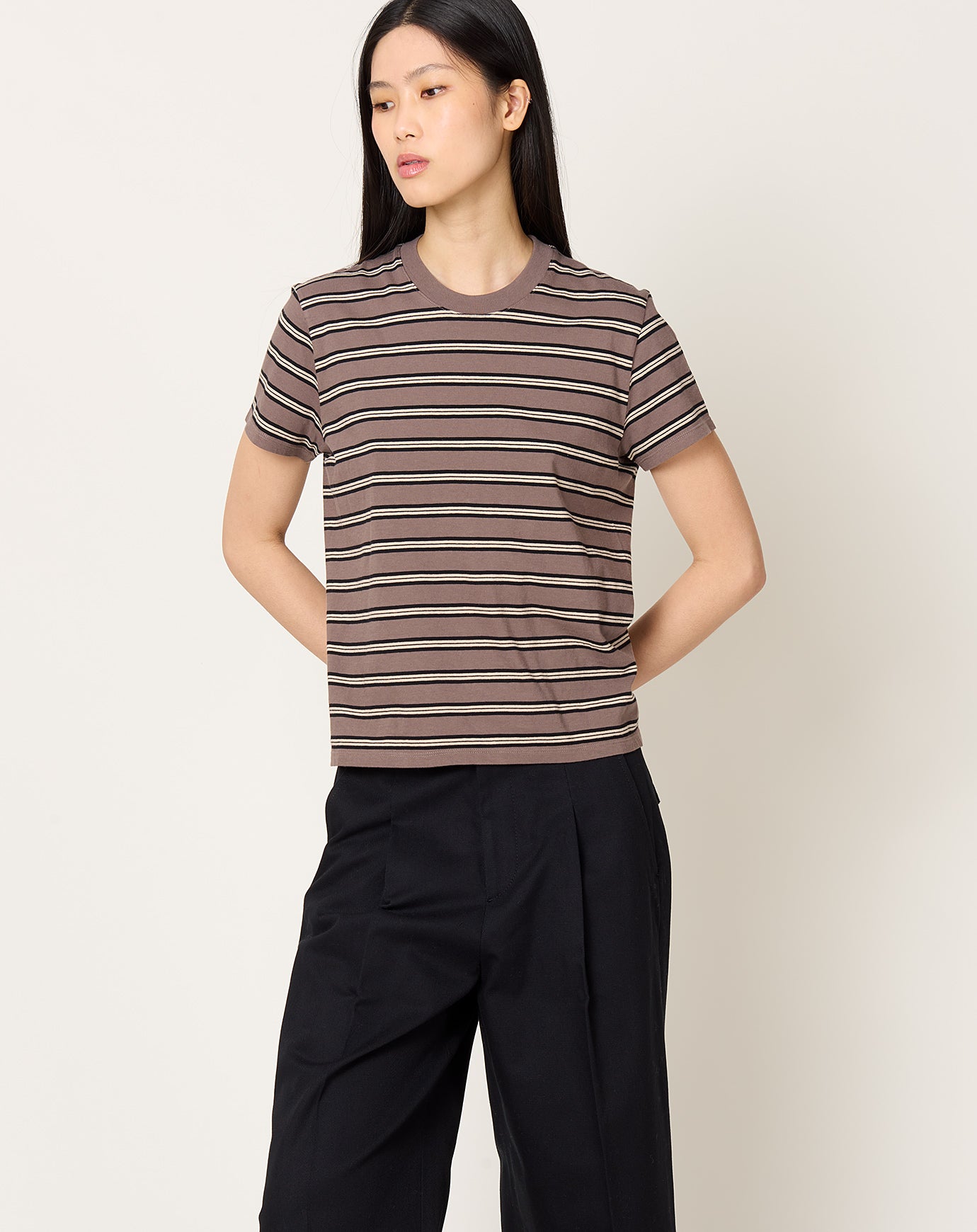 Kallmeyer Kenzie T-Shirt in Shroom Multi Stripe