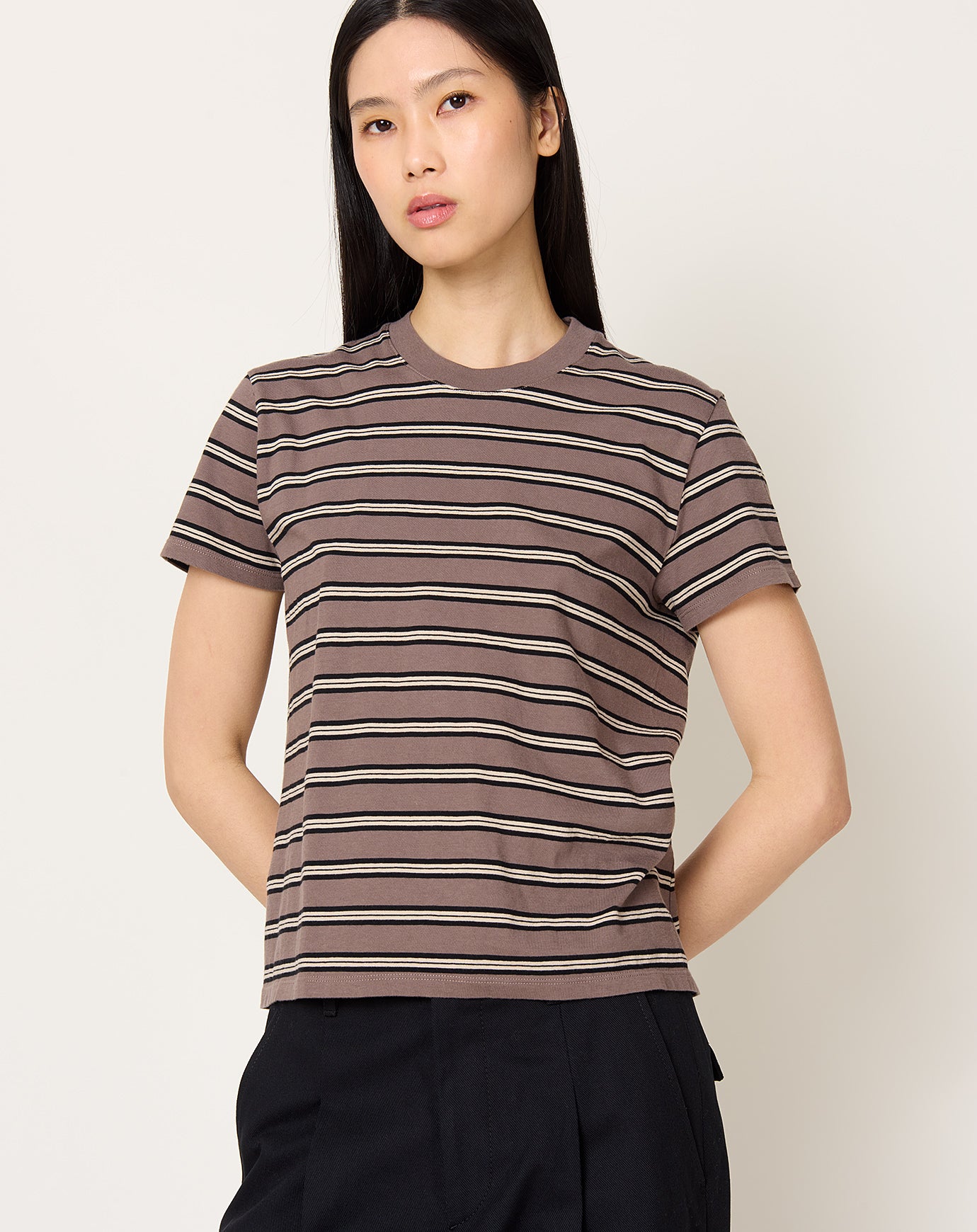 Kallmeyer Kenzie T-Shirt in Shroom Multi Stripe
