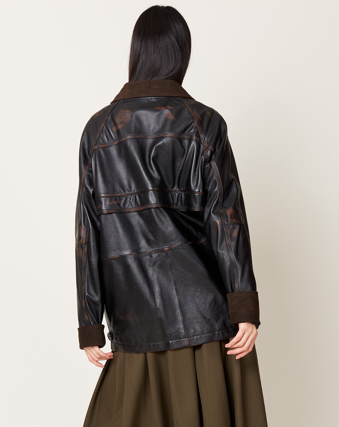 Kallmeyer Lottie Field Jacket in Distressed Nappa