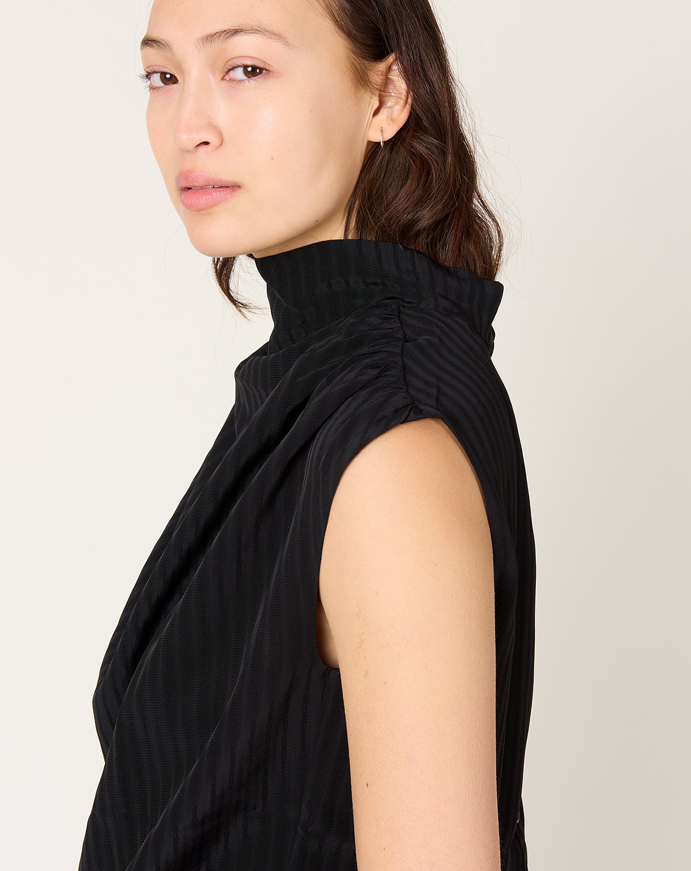 Kallmeyer Penny Draped Top in Striped Viscose