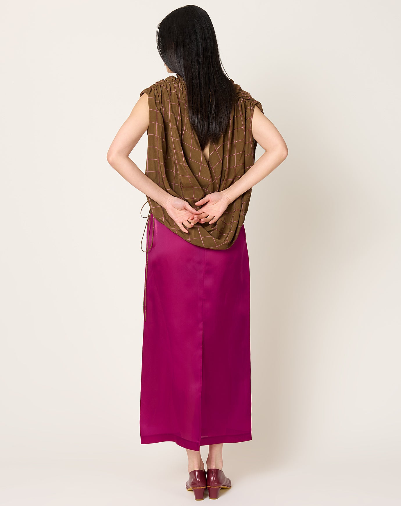 Kallmeyer Regina Drawstring Skirt in Peony