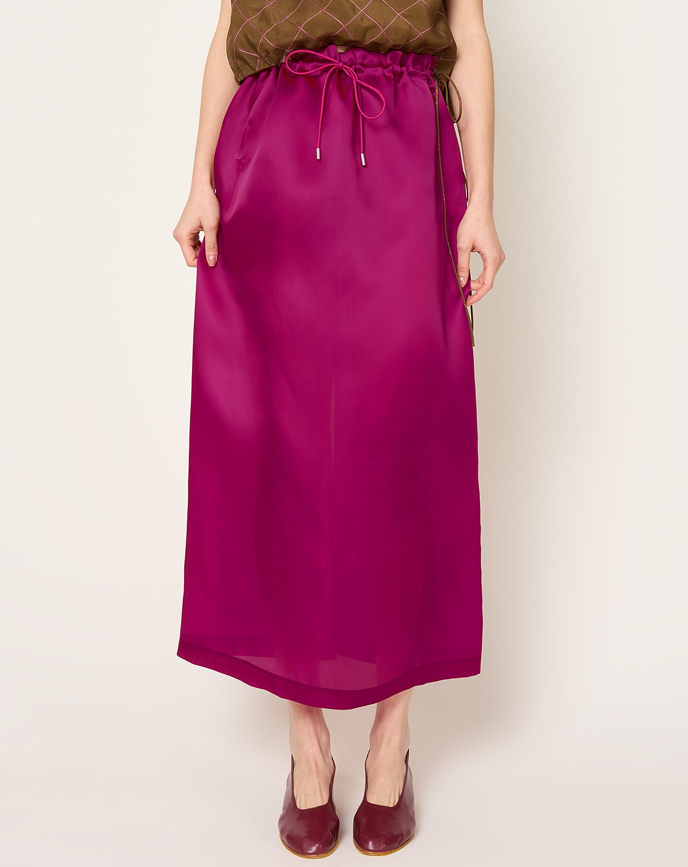 Kallmeyer Regina Drawstring Skirt in Peony
