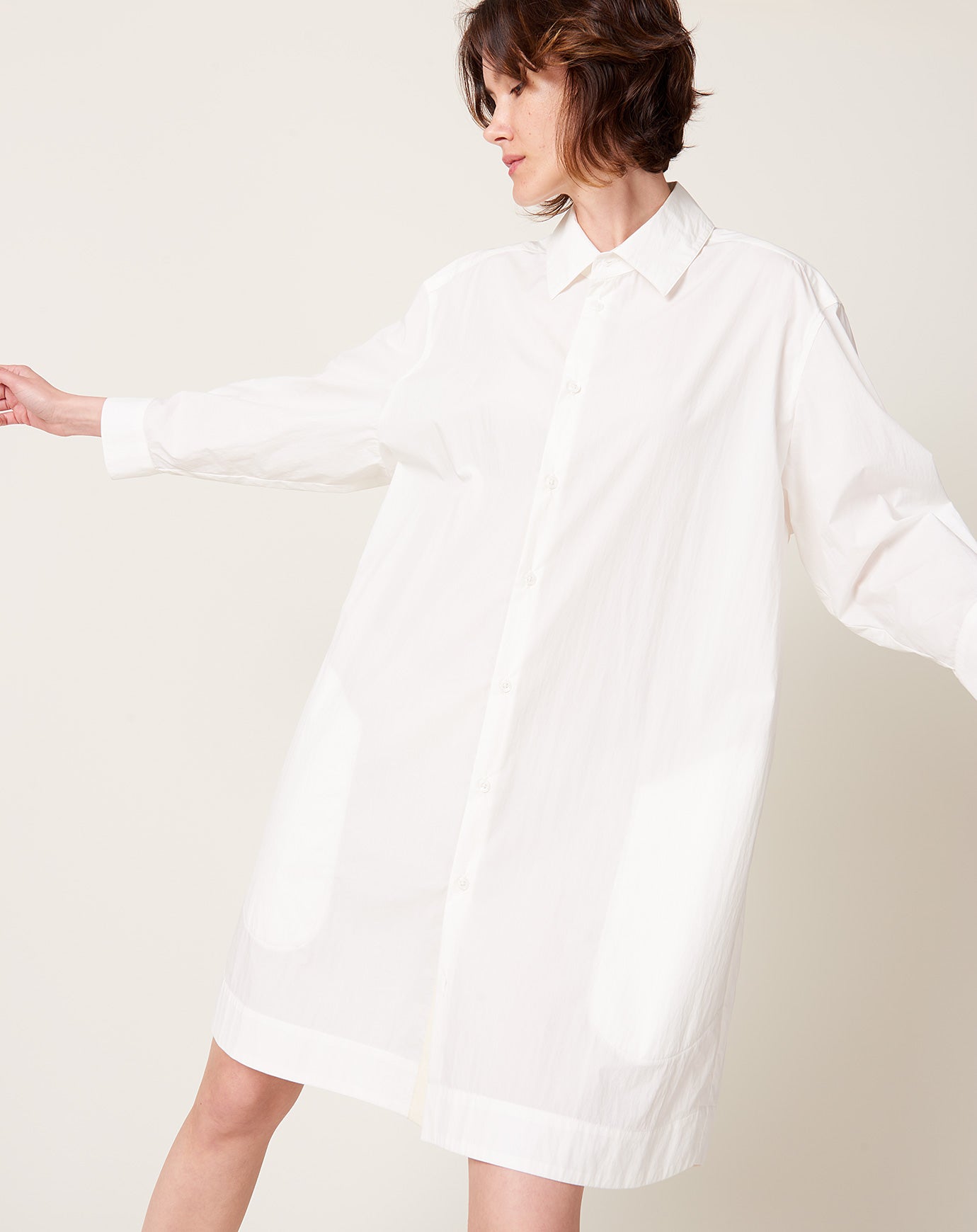 Kallmeyer Riley Shirt Dress in White