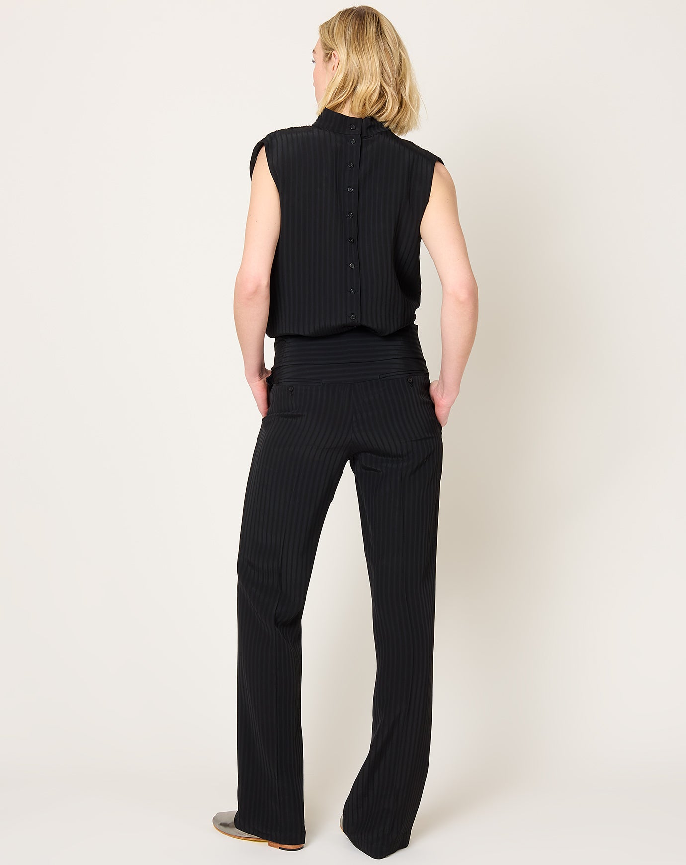 Kallmeyer Ulla Tie Trouser in Striped Shadow