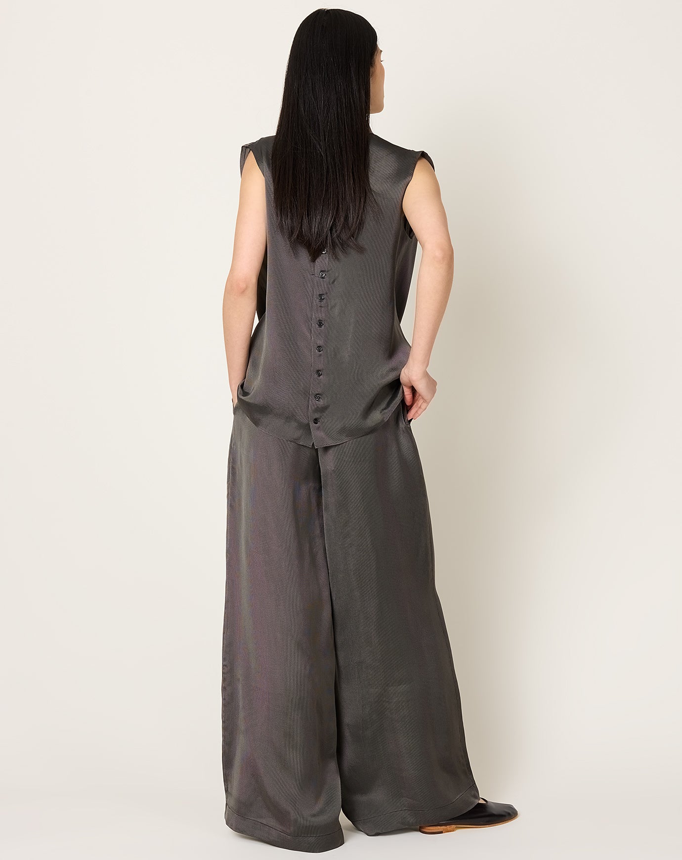 Kallmeyer Wesley Drawstring Pant in Chrome