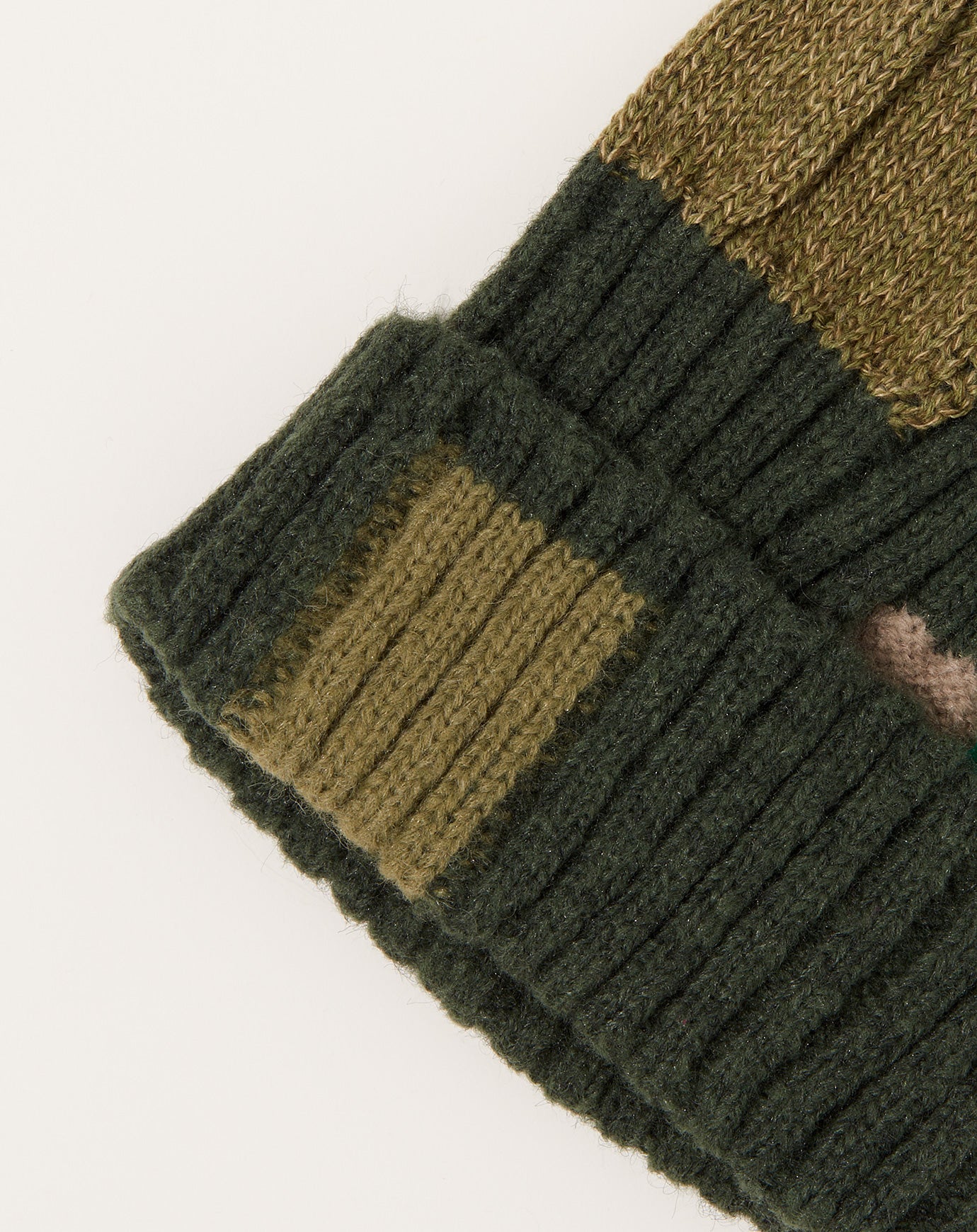 Kapital 5G Wool TUGIHAGI Knit Cap in Khaki
