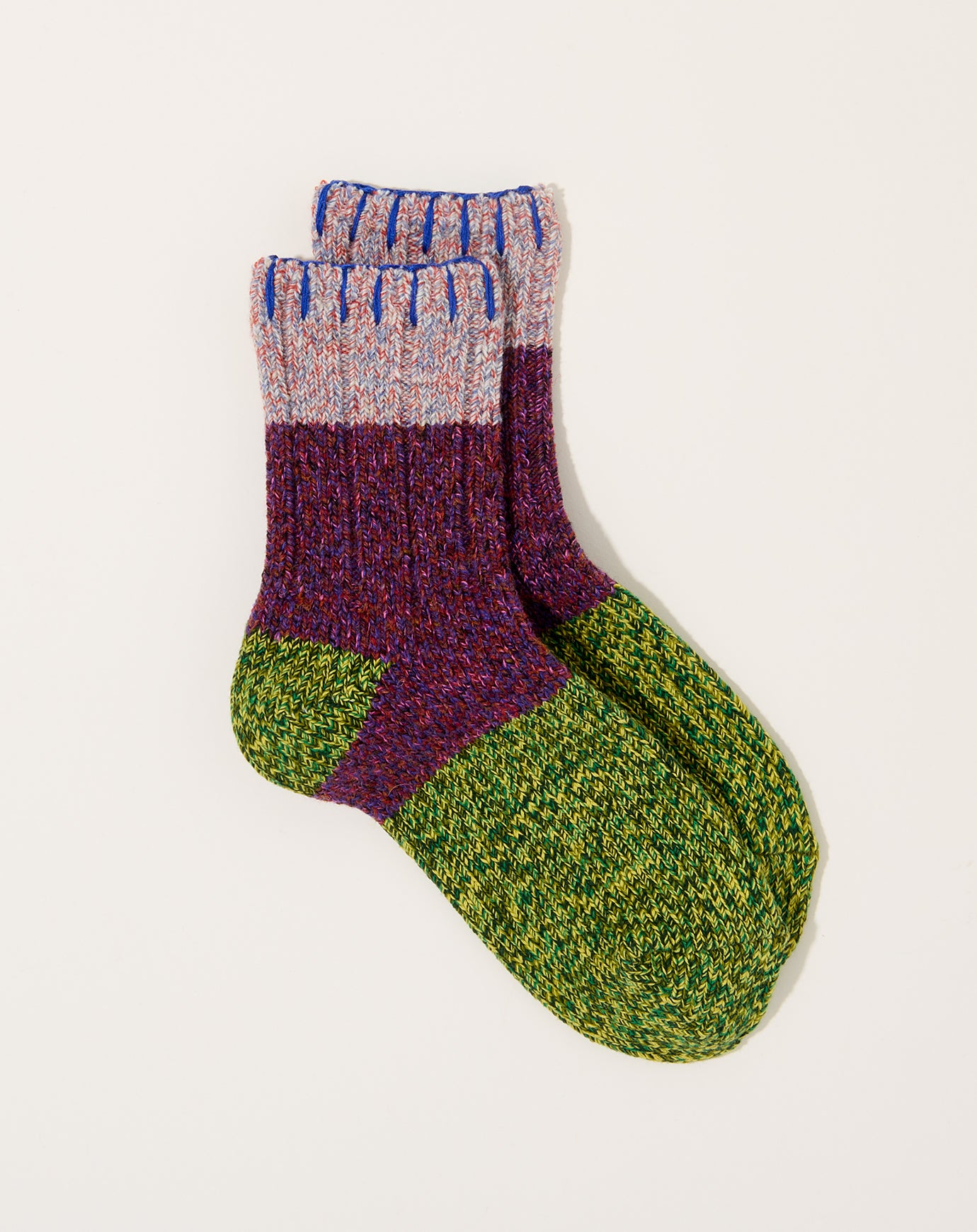 Kapital 56 Yarns Grandrelle GOGH HOBO-Stitch Socks in Green