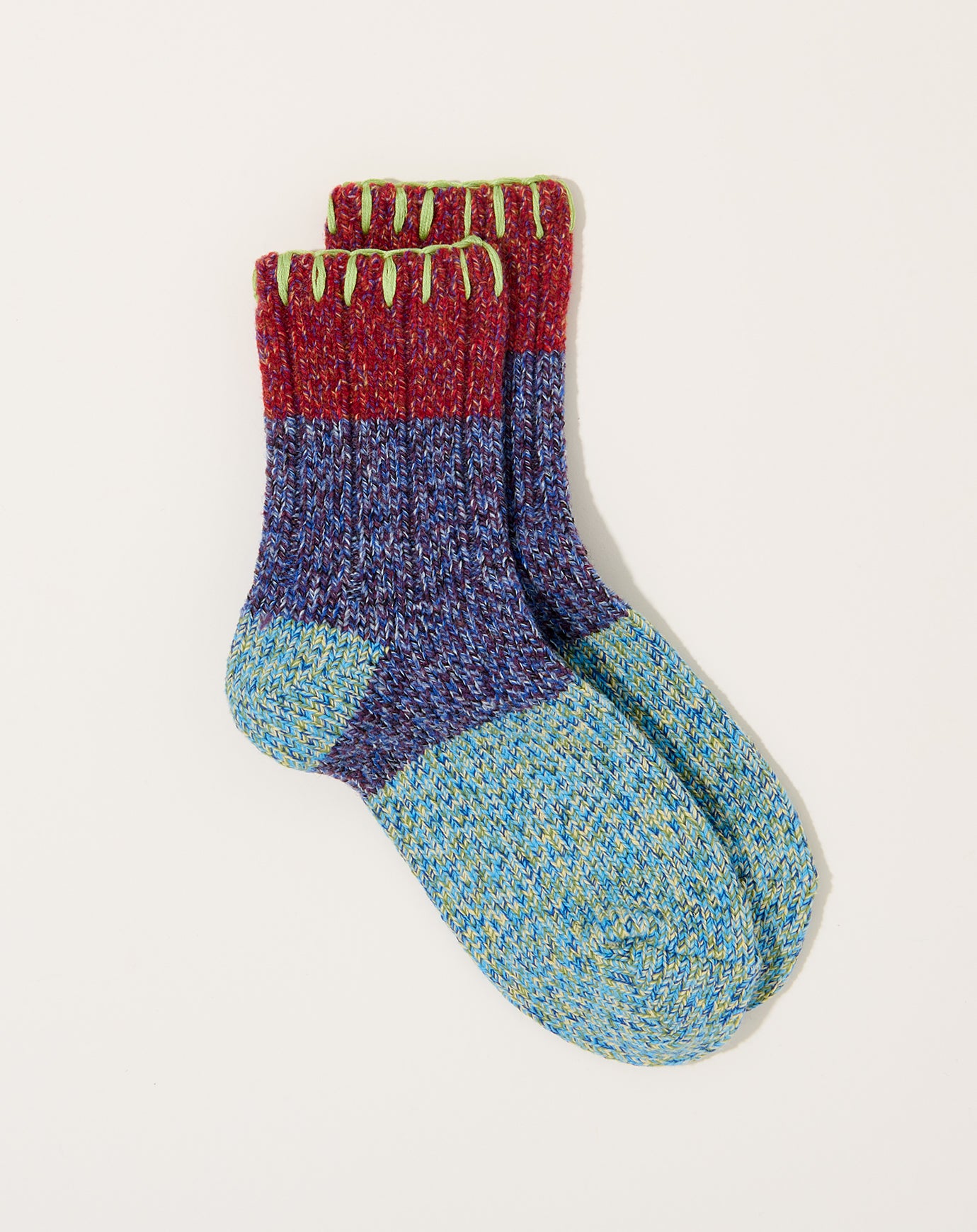 Kapital 56 Yarns Grandrelle GOGH HOBO-Stitch Socks in Light Blue