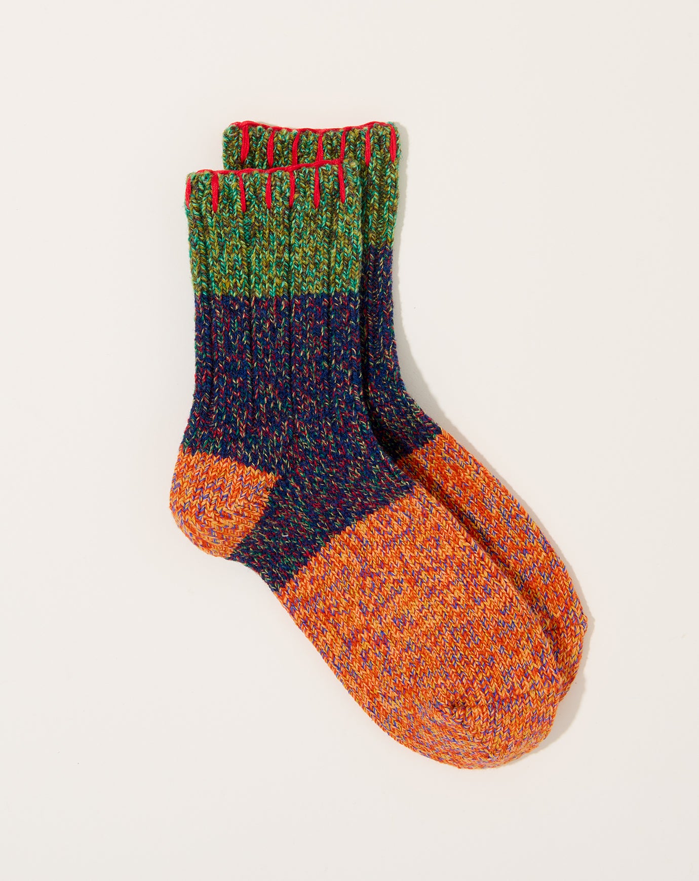 Kapital 56 Yarns Grandrelle GOGH HOBO-Stitch Socks in Orange