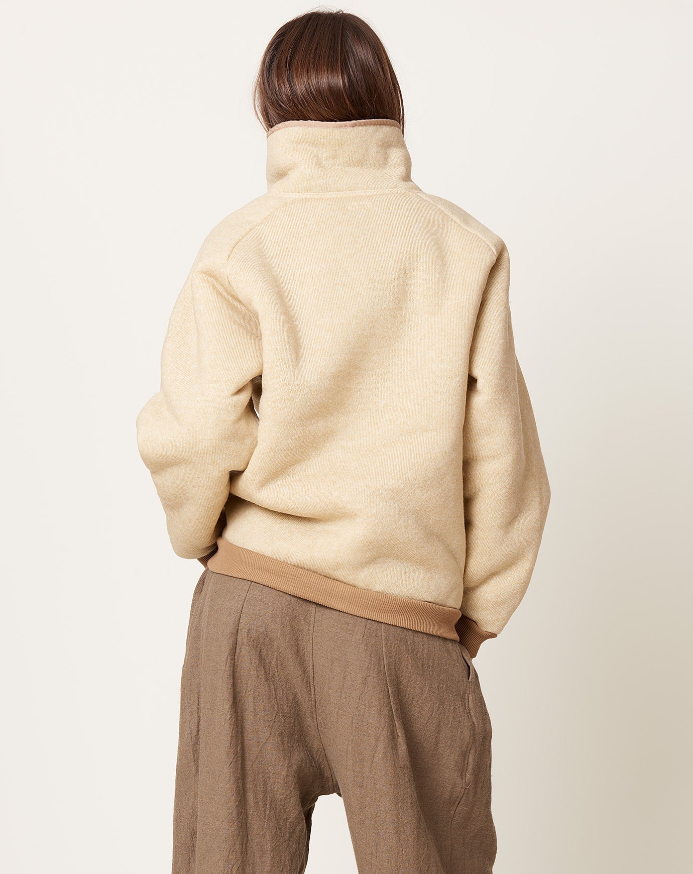 Boa Fleece ZIP ALPINE Pullover in Ecru | Kapital | Covet + Lou