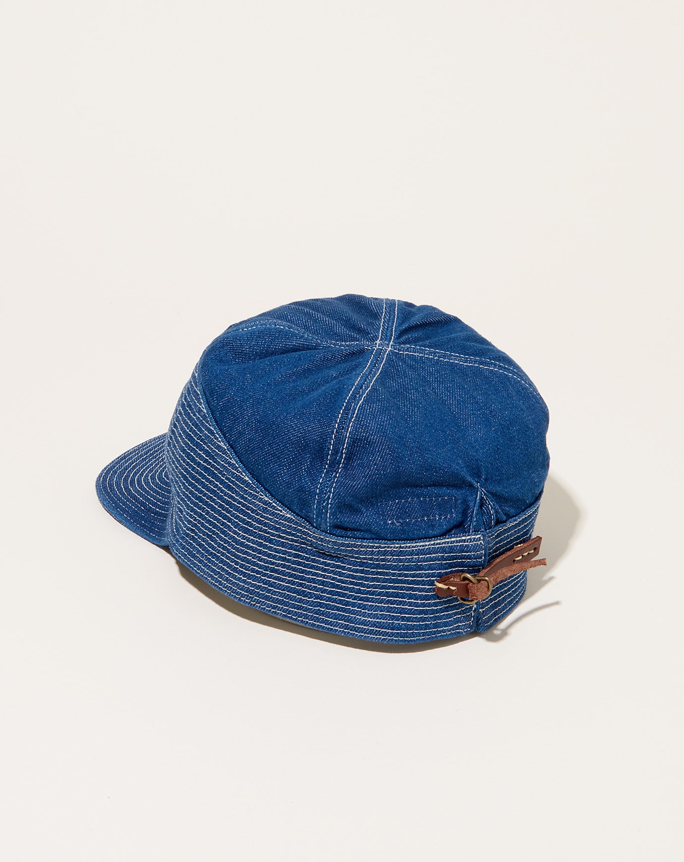 Kapital 11.5oz Denim THE OLD MAN AND THE SEA Cap in Midtone