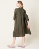 Kapital French Linen Pintucks O'KEEFFE Dress in Khaki