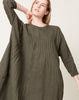 Kapital French Linen Pintucks O'KEEFFE Dress in Khaki