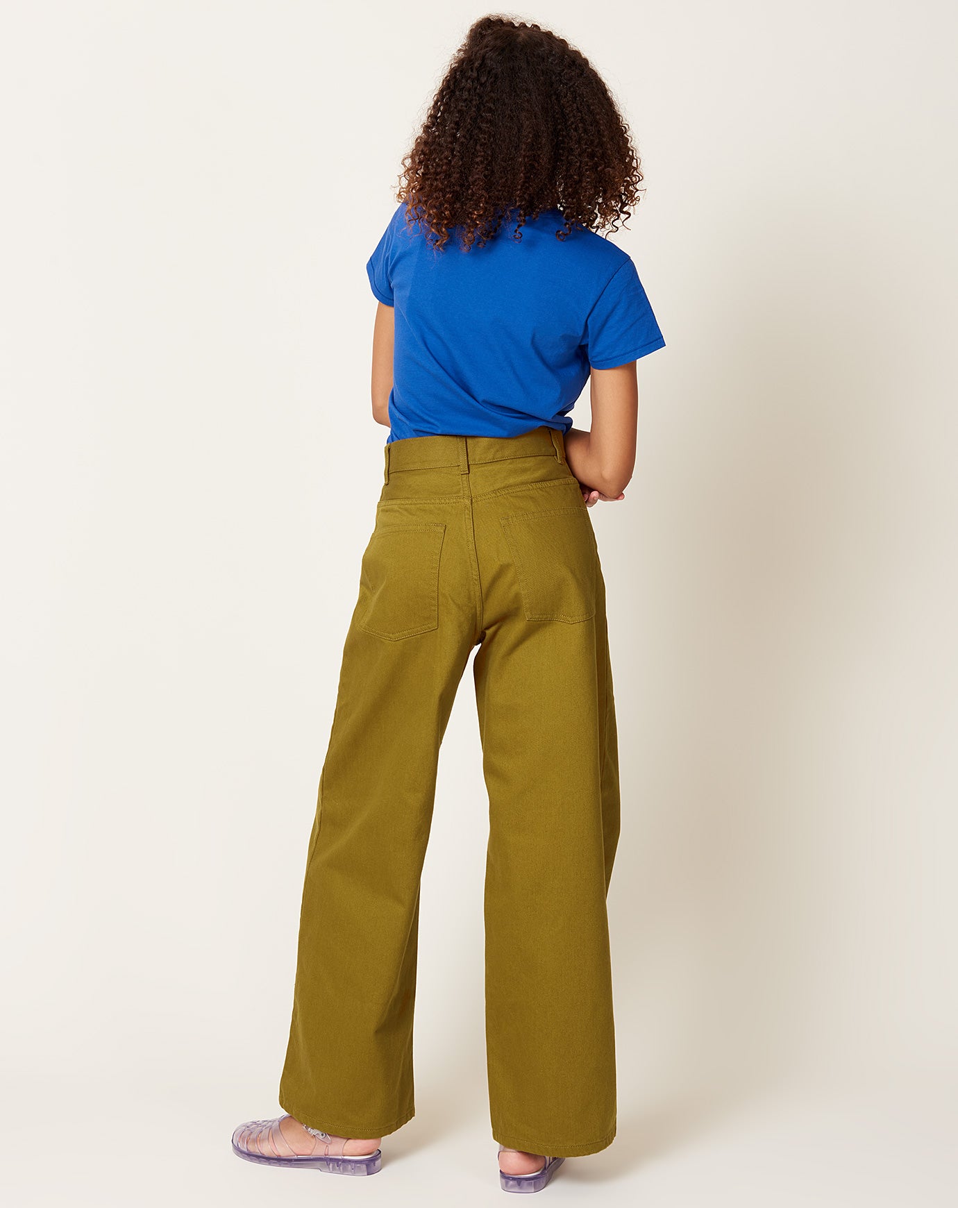 Kowtow Sailor Jeans in Chartreuse