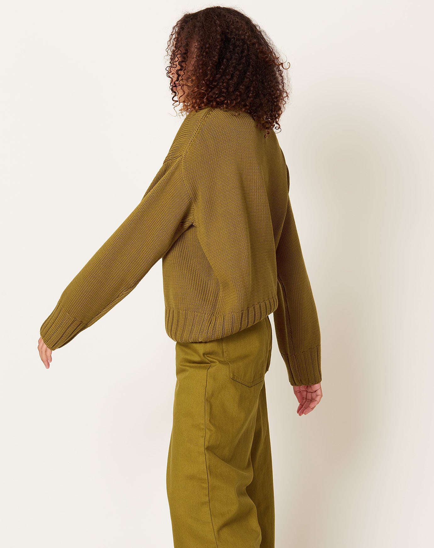 Kowtow Staple Sweater in Chartreuse