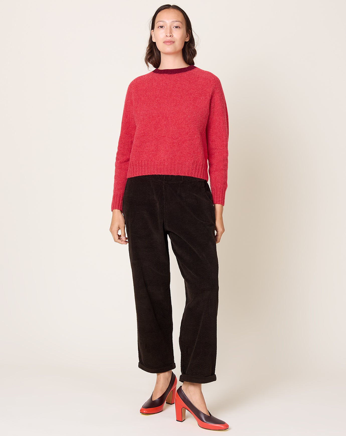 La Fetiche Fifi Sweater in Coral/Burgundy