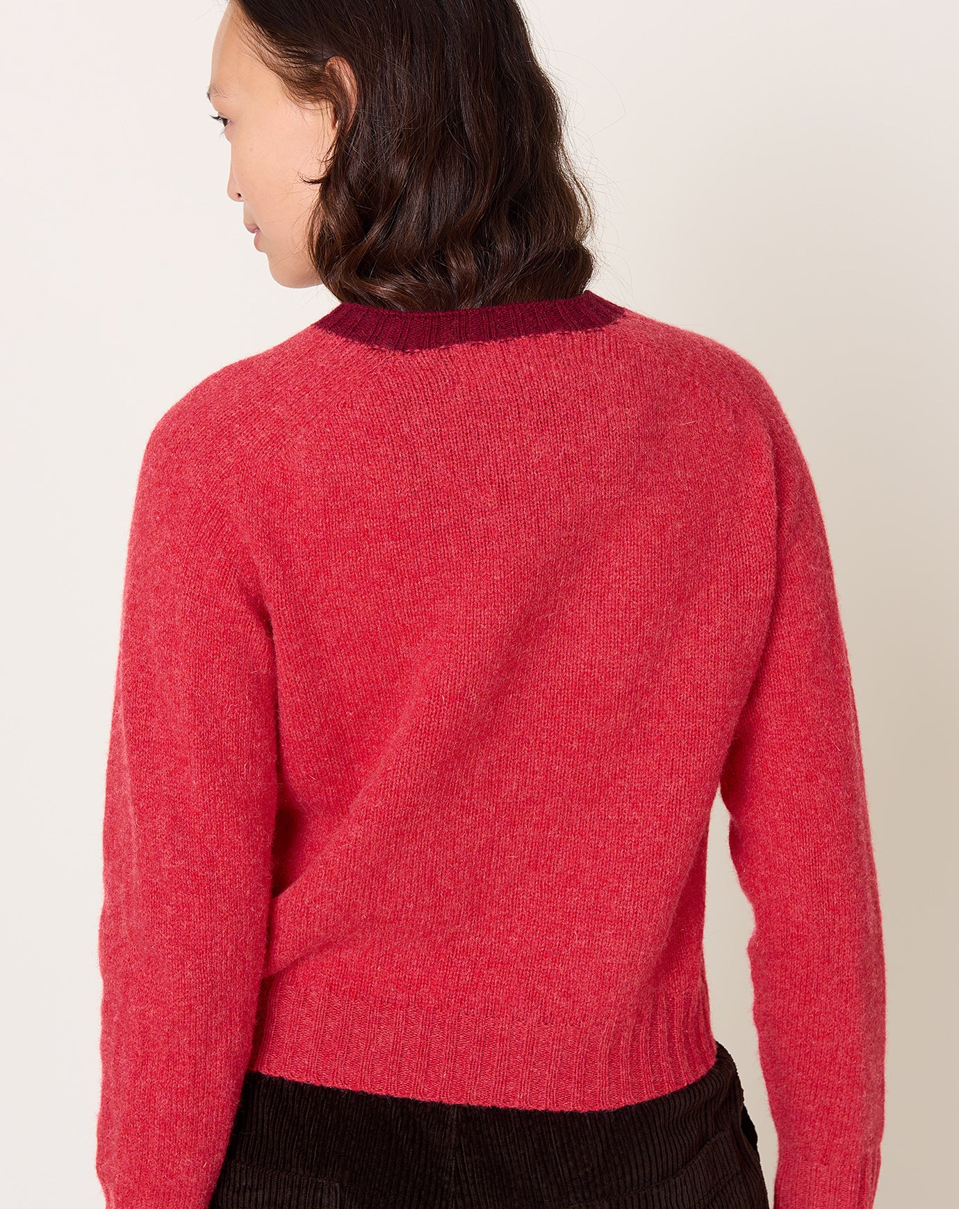 La Fetiche Fifi Sweater in Coral/Burgundy