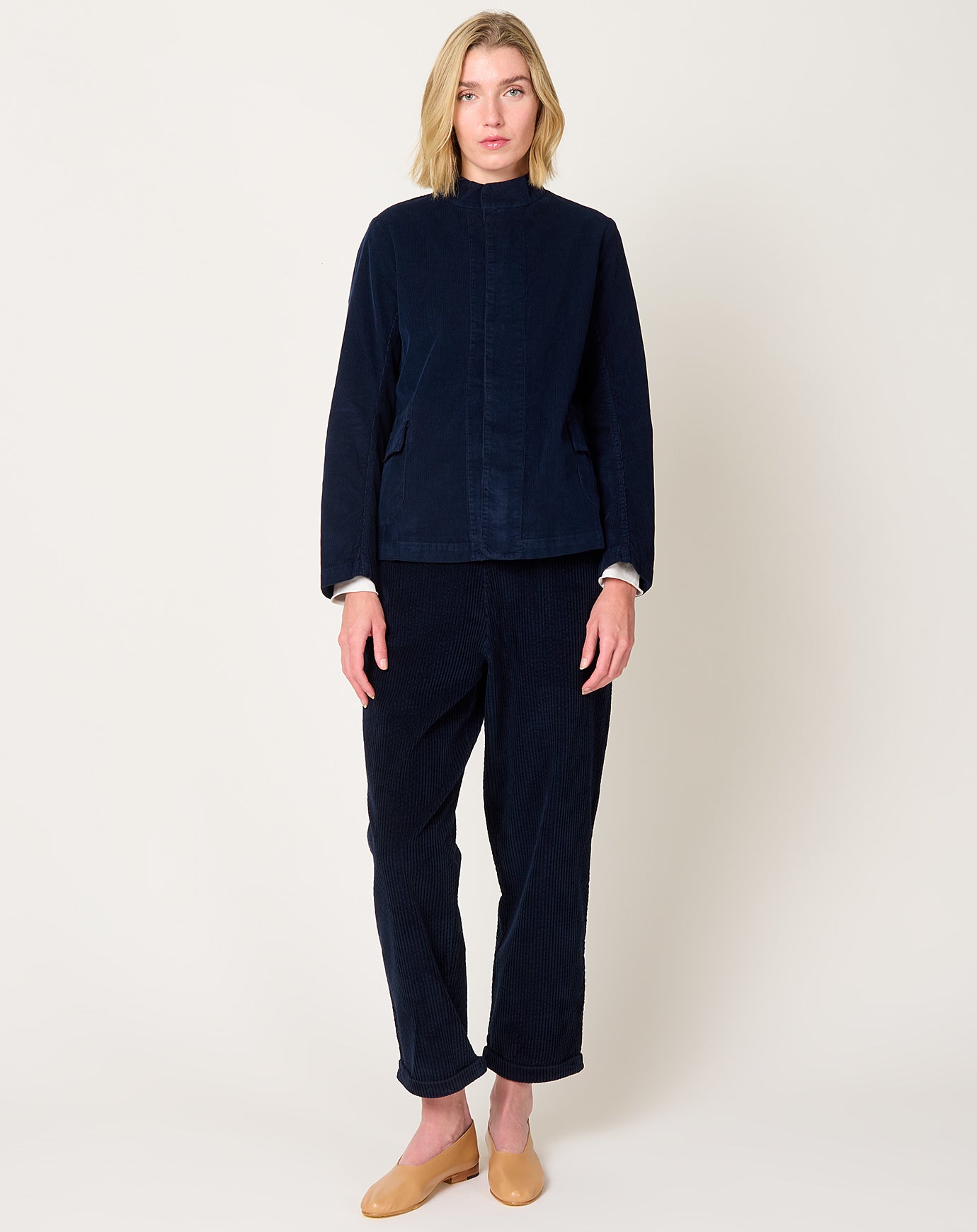Labo.Art Pinolo Fine Wale Corduroy Jacket in Atlantic