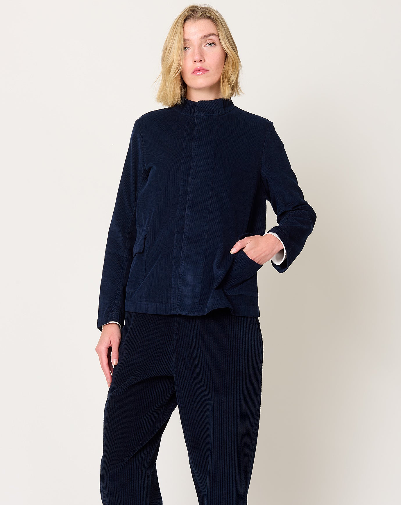 Labo.Art Pinolo Fine Wale Corduroy Jacket in Atlantic
