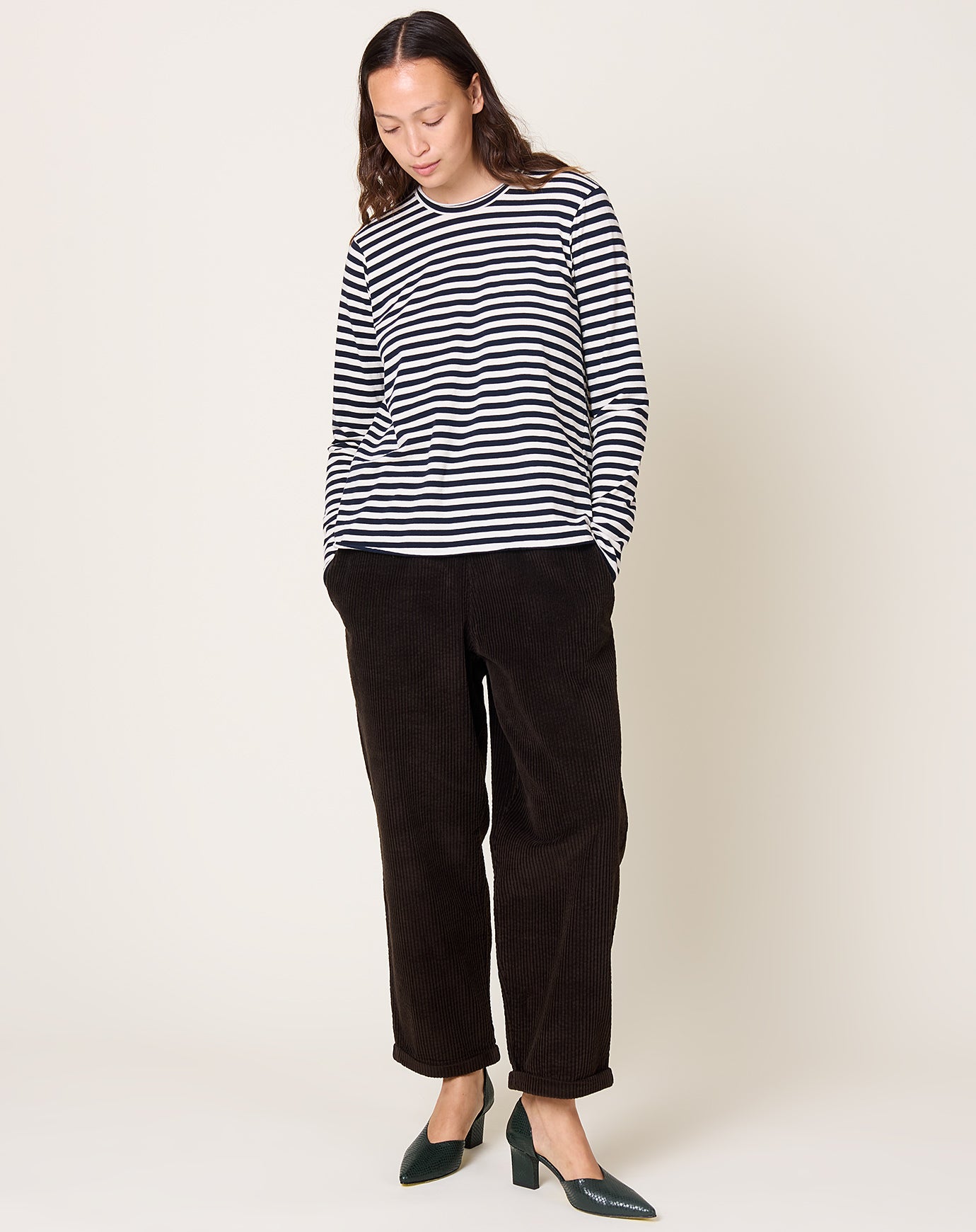 Labo.Art Agapi Tee in Winter White Stripe