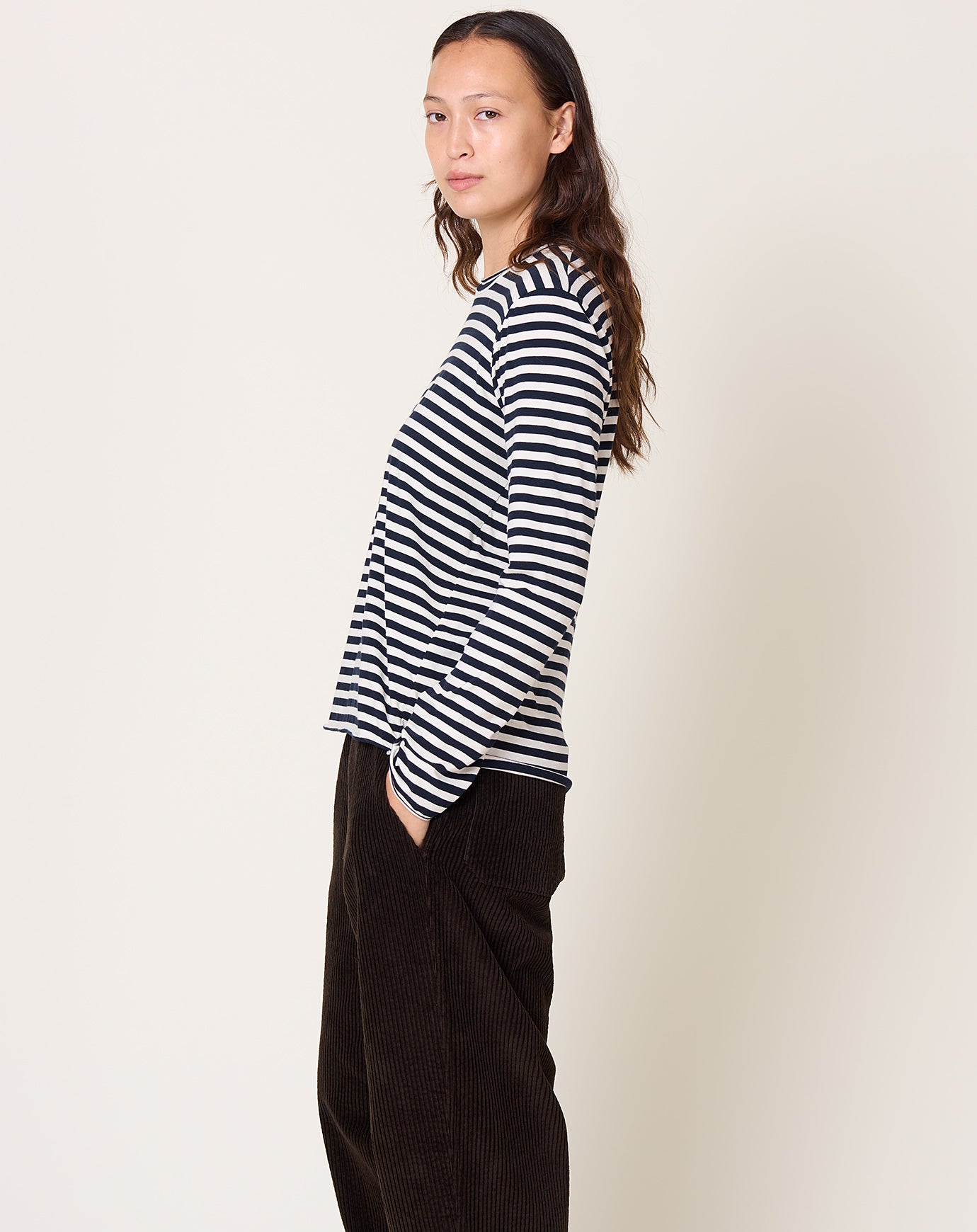 Labo.Art Agapi Tee in Winter White Stripe