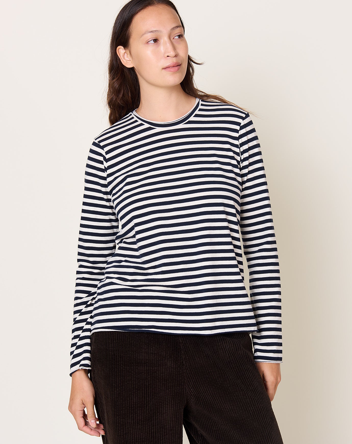 Labo.Art Agapi Tee in Winter White Stripe