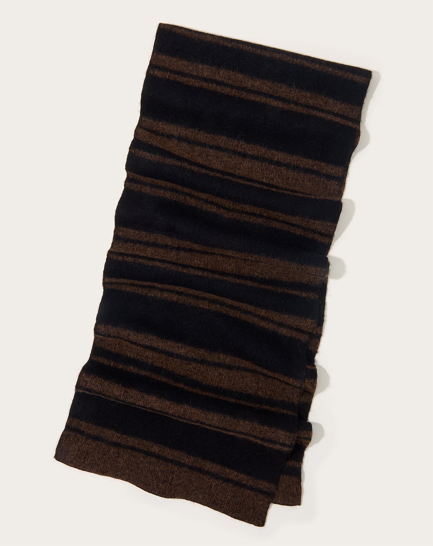 Lauren Manoogian Banded Scarf in Rust Marl & Black